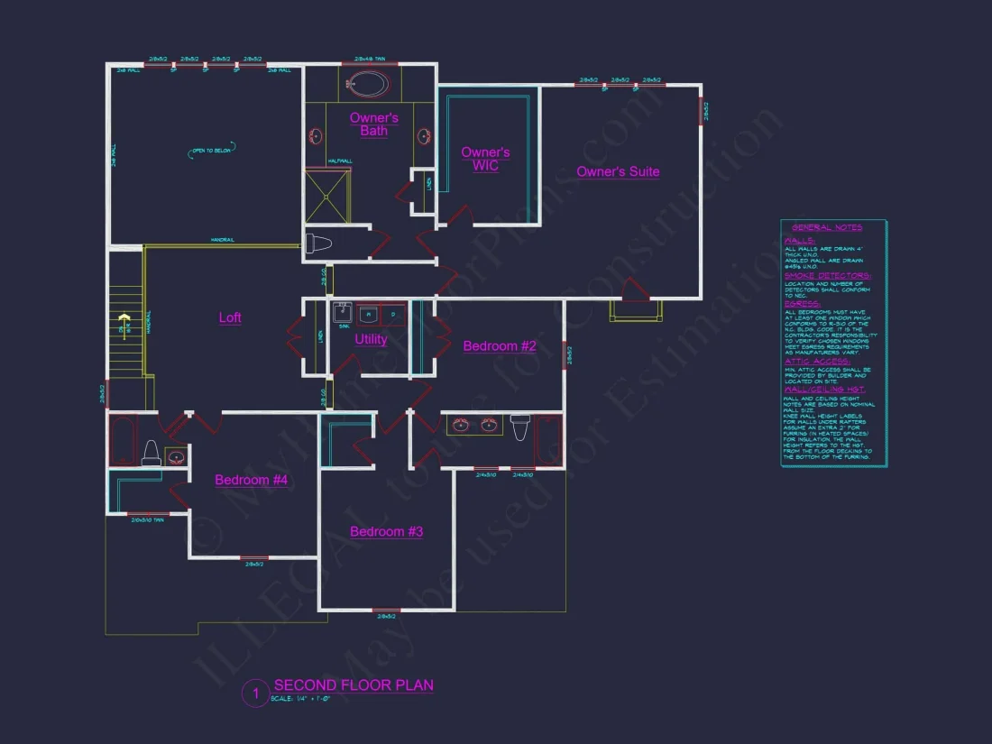 Spacious 2-Story house Plan with CAD Designs and Blueprints