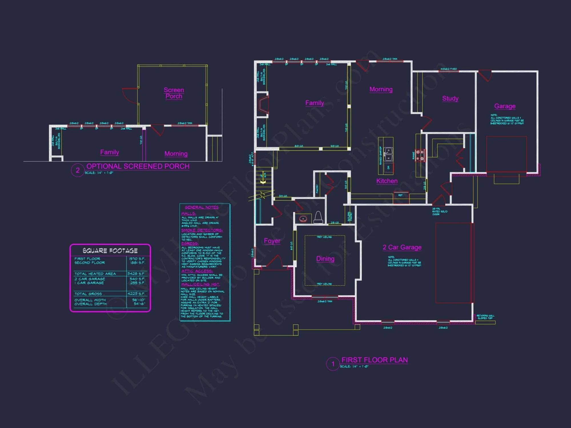 Spacious 2-Story house Plan with CAD Designs and Blueprints