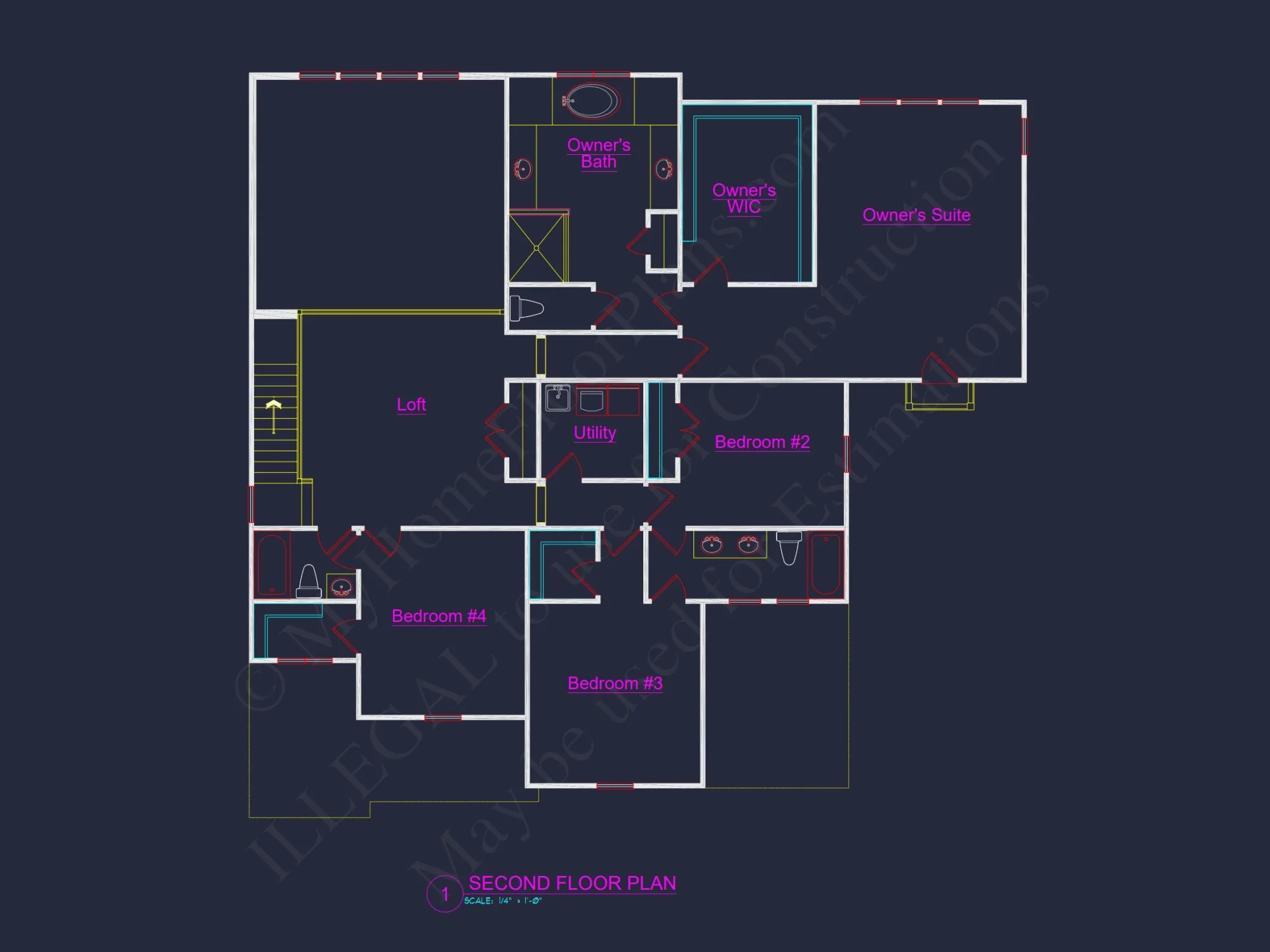 Spacious 2-Story house Plan with CAD Designs and Blueprints