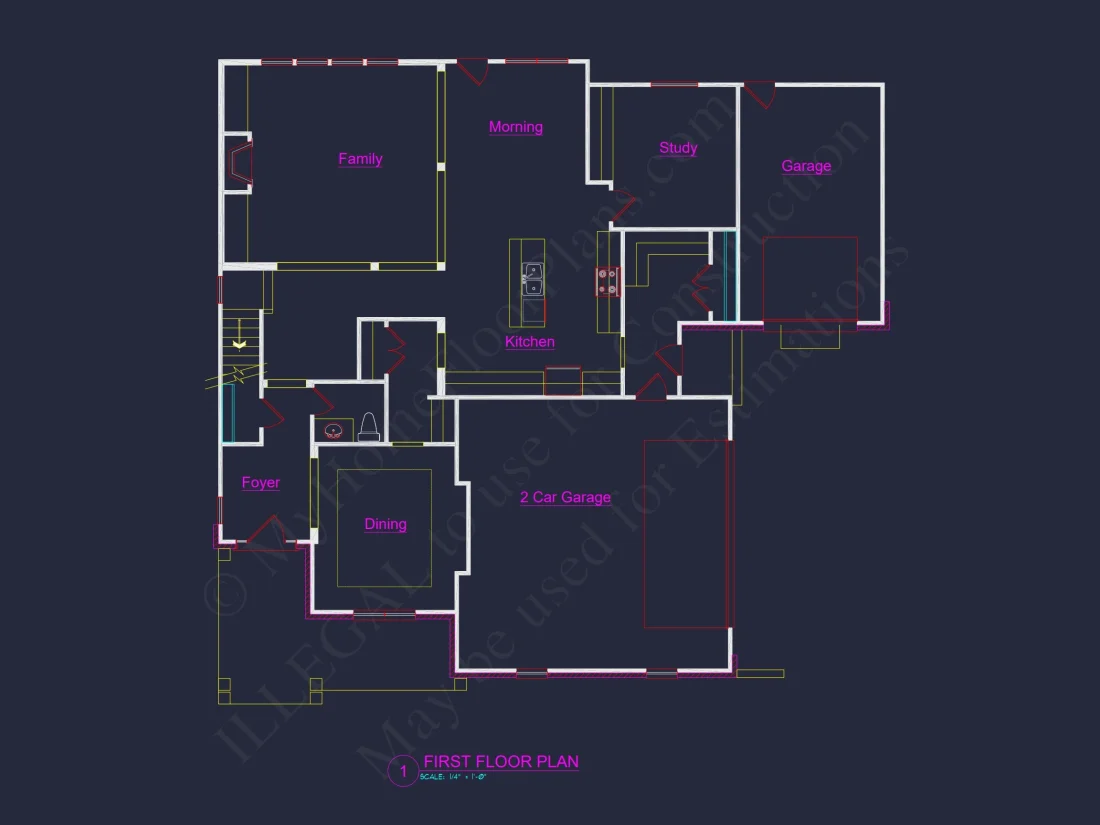 Spacious 2-Story house Plan with CAD Designs and Blueprints