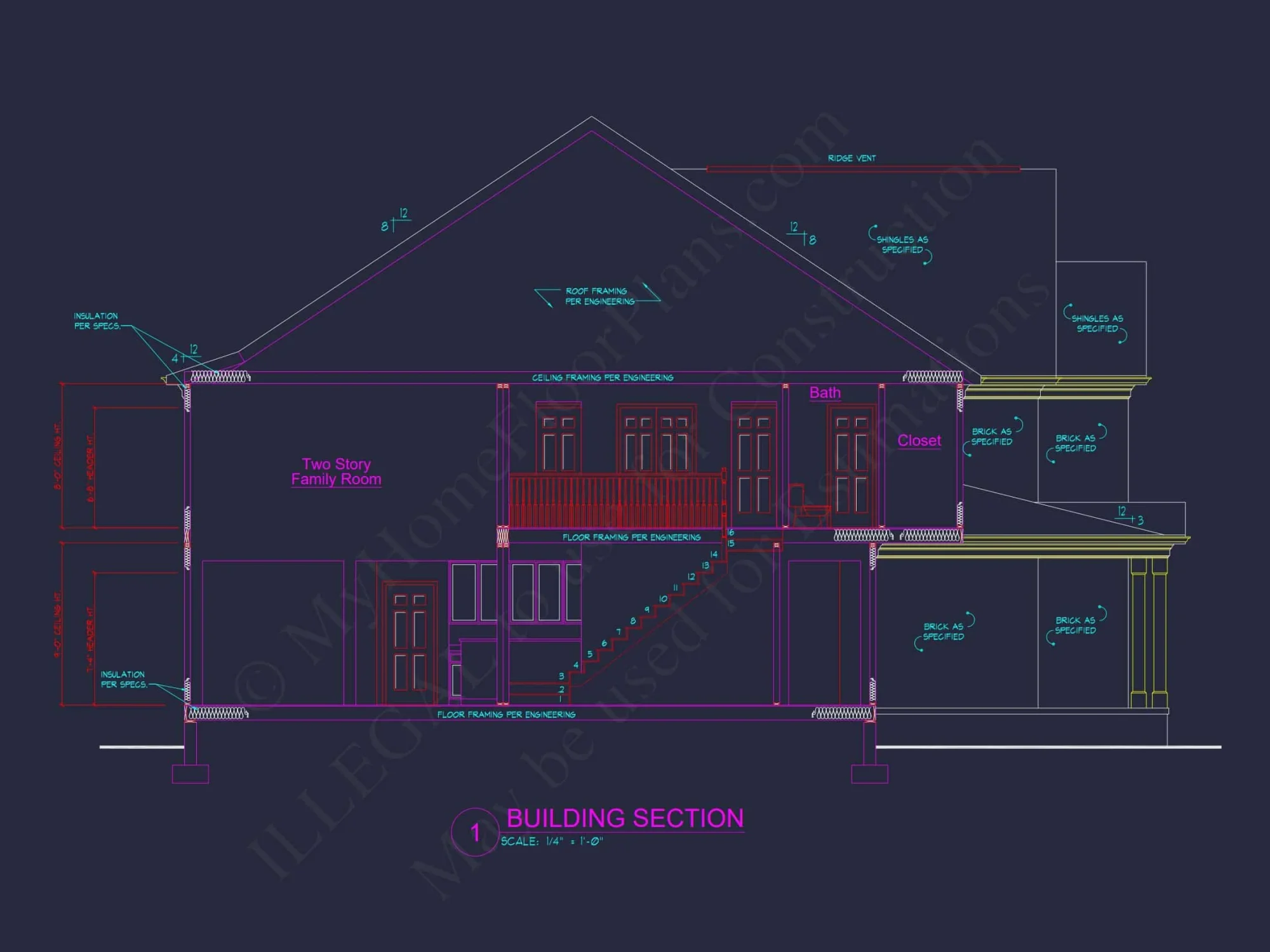 Spacious 2-Story house Plan with CAD Designs and Blueprints