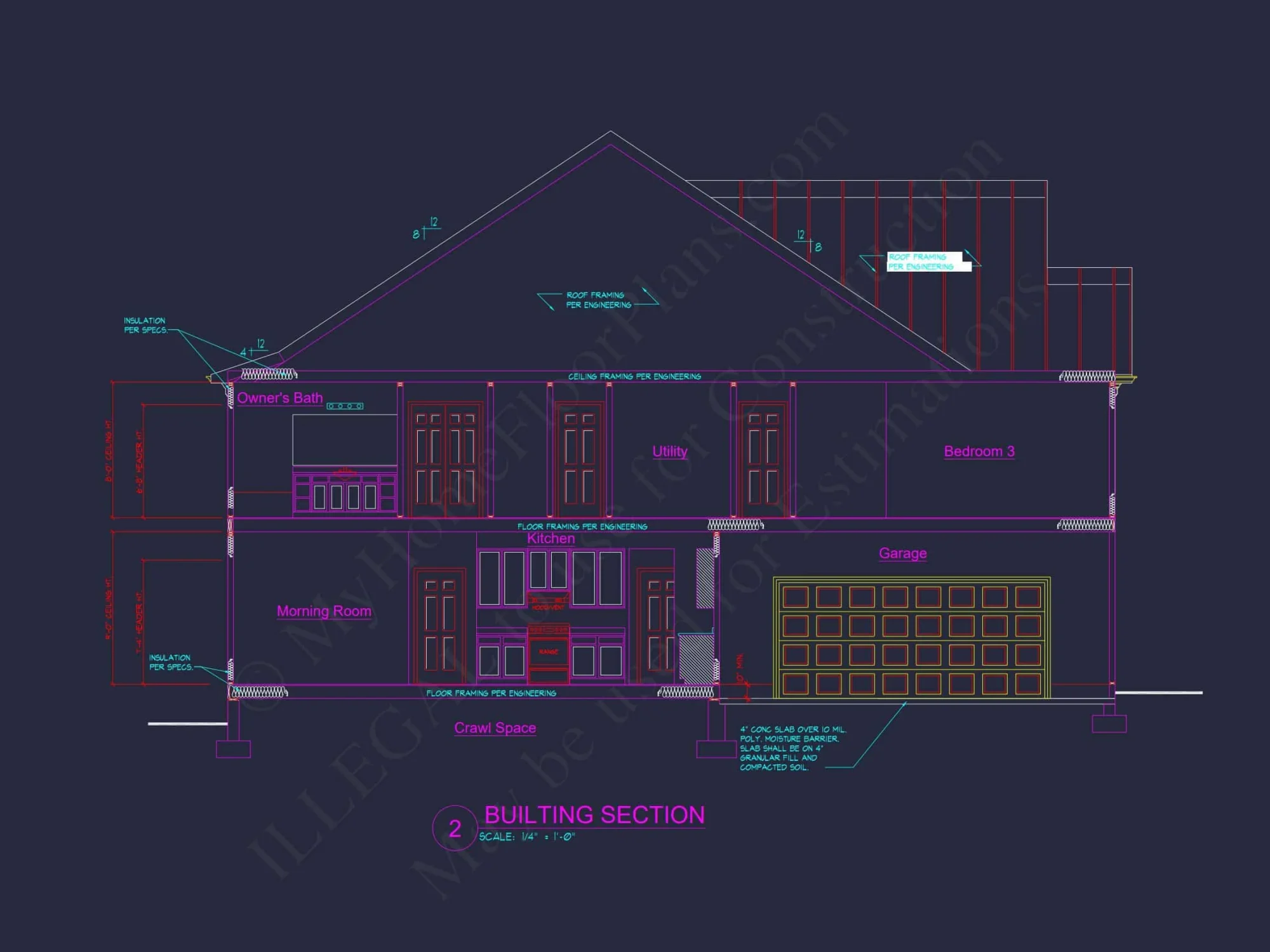 Spacious 2-Story house Plan with CAD Designs and Blueprints