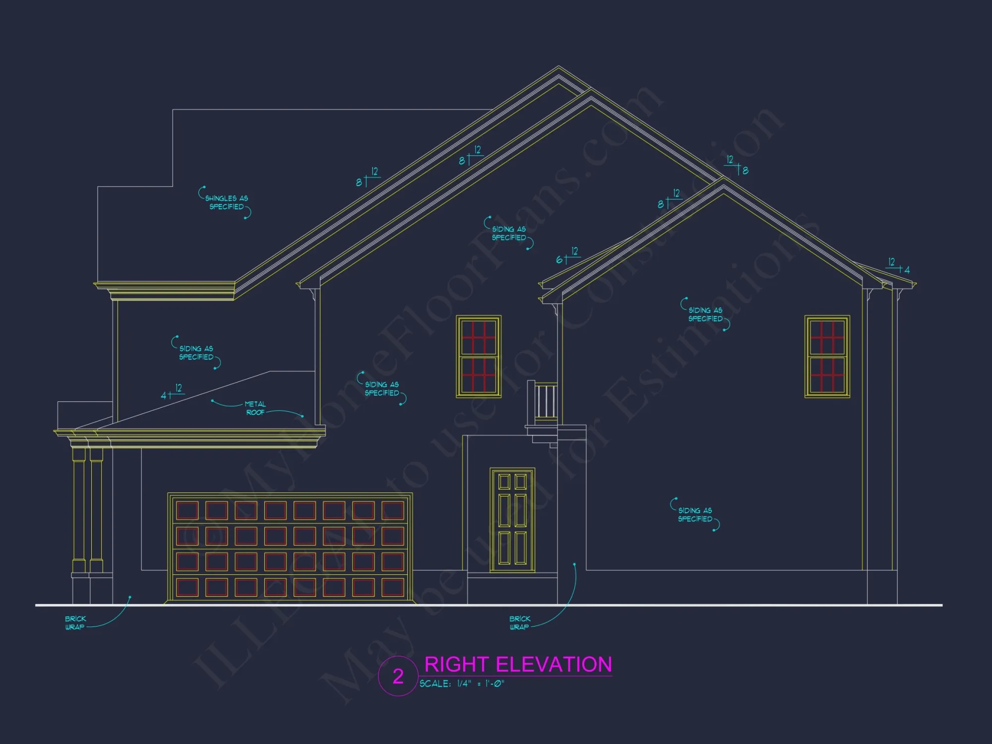 Spacious 2-Story house Plan with CAD Designs and Blueprints