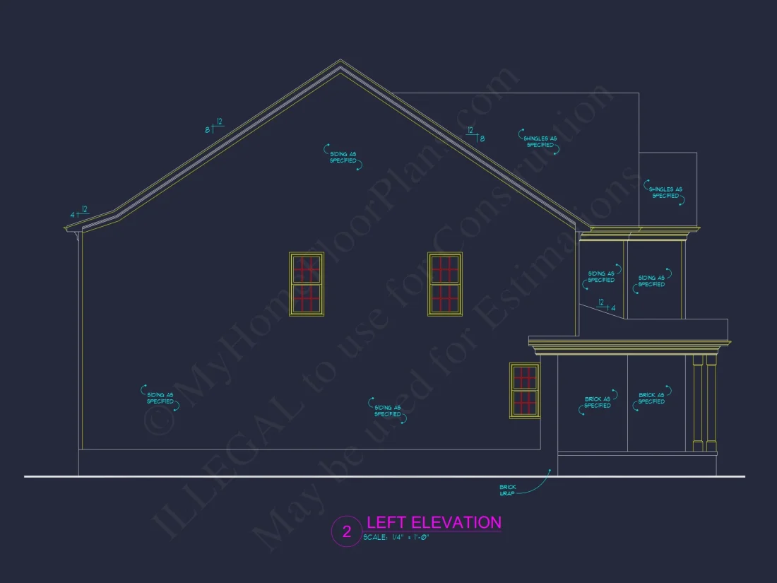 Spacious 2-Story house Plan with CAD Designs and Blueprints