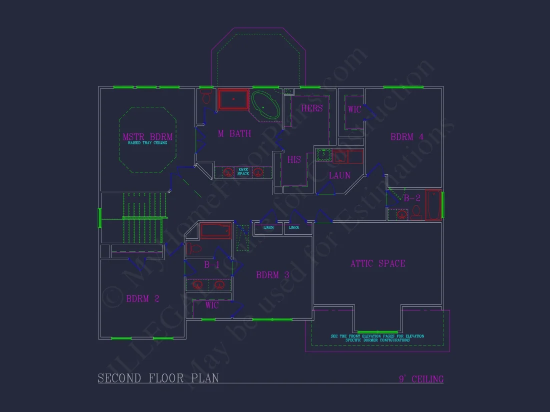 Elegant 2-Story house Plan with Spacious Garage and Bonus Room