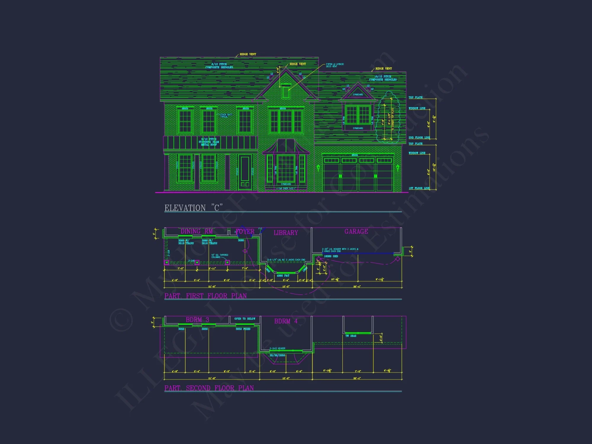 Elegant 2-Story house Plan with CAD Designs & Spacious Layout