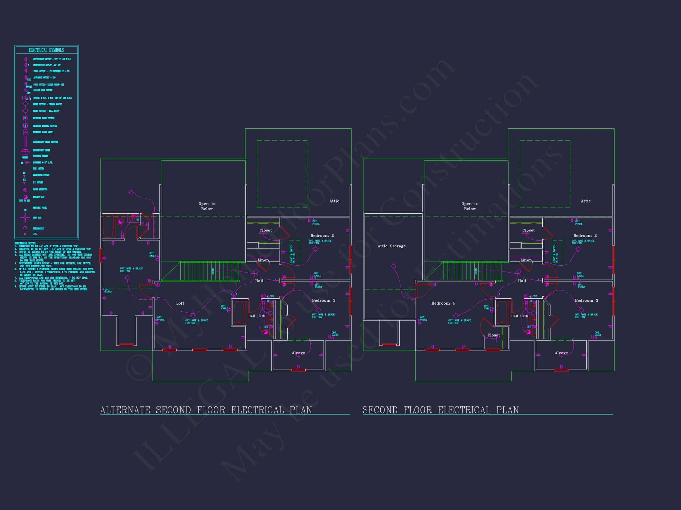 Charming 2-Story house Plan with 4 Bedrooms and CAD Designs
