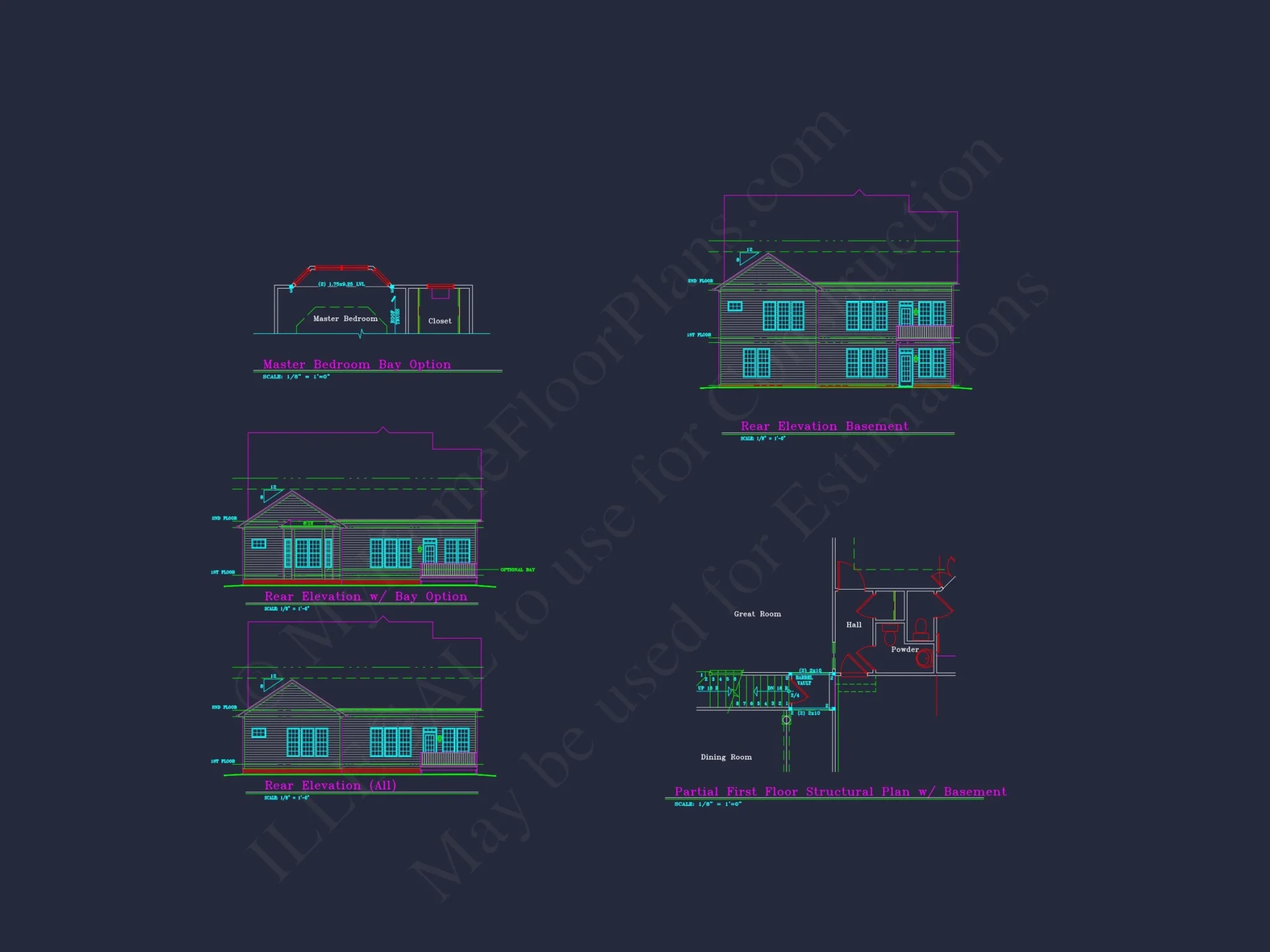 Charming 2-Story house Plan with 4 Bedrooms and CAD Designs