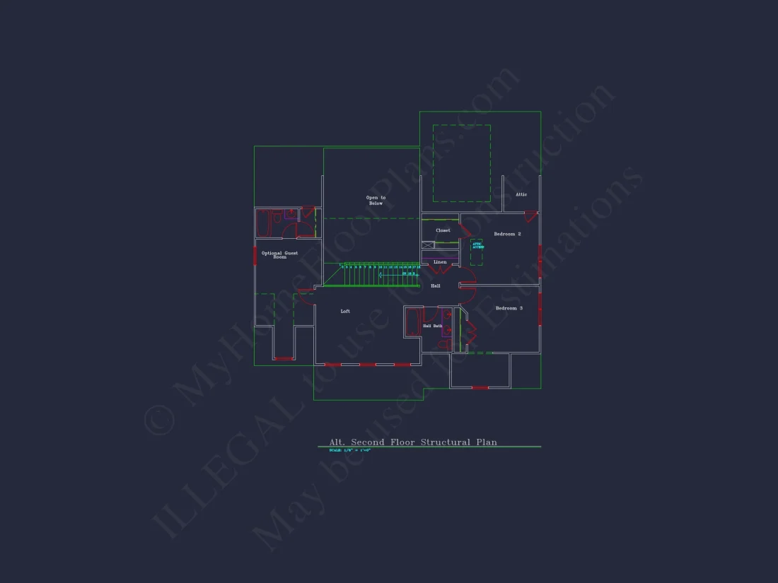 Charming 2-Story house Plan with 4 Bedrooms and CAD Designs