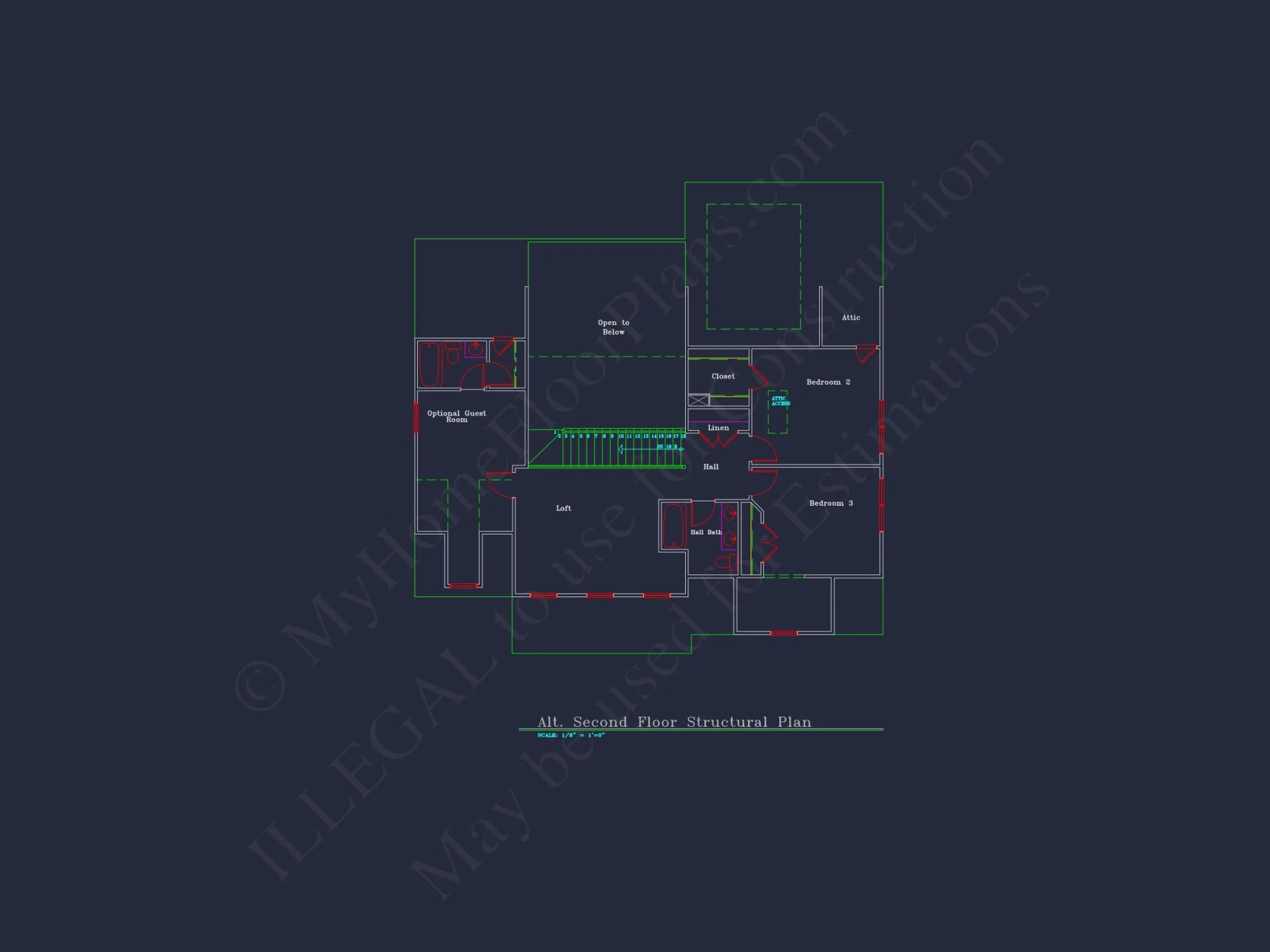 Charming 2-Story house Plan with 4 Bedrooms and CAD Designs