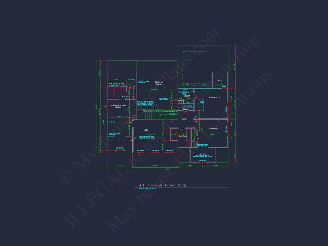 Charming 2-Story house Plan with 4 Bedrooms and CAD Designs