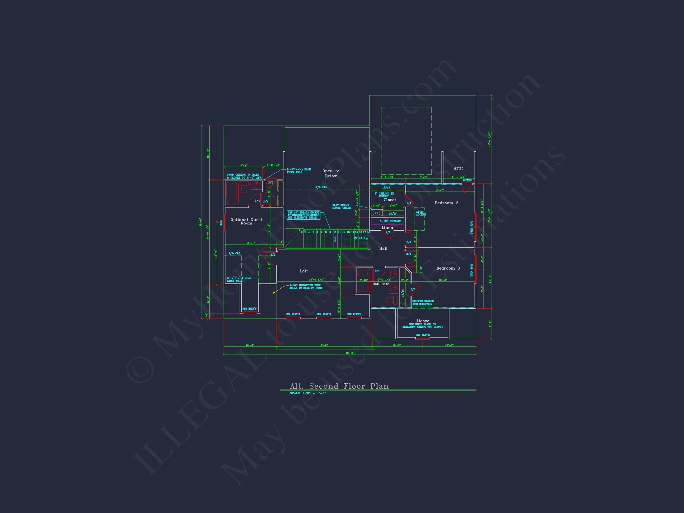 Charming 2-Story house Plan with 4 Bedrooms and CAD Designs