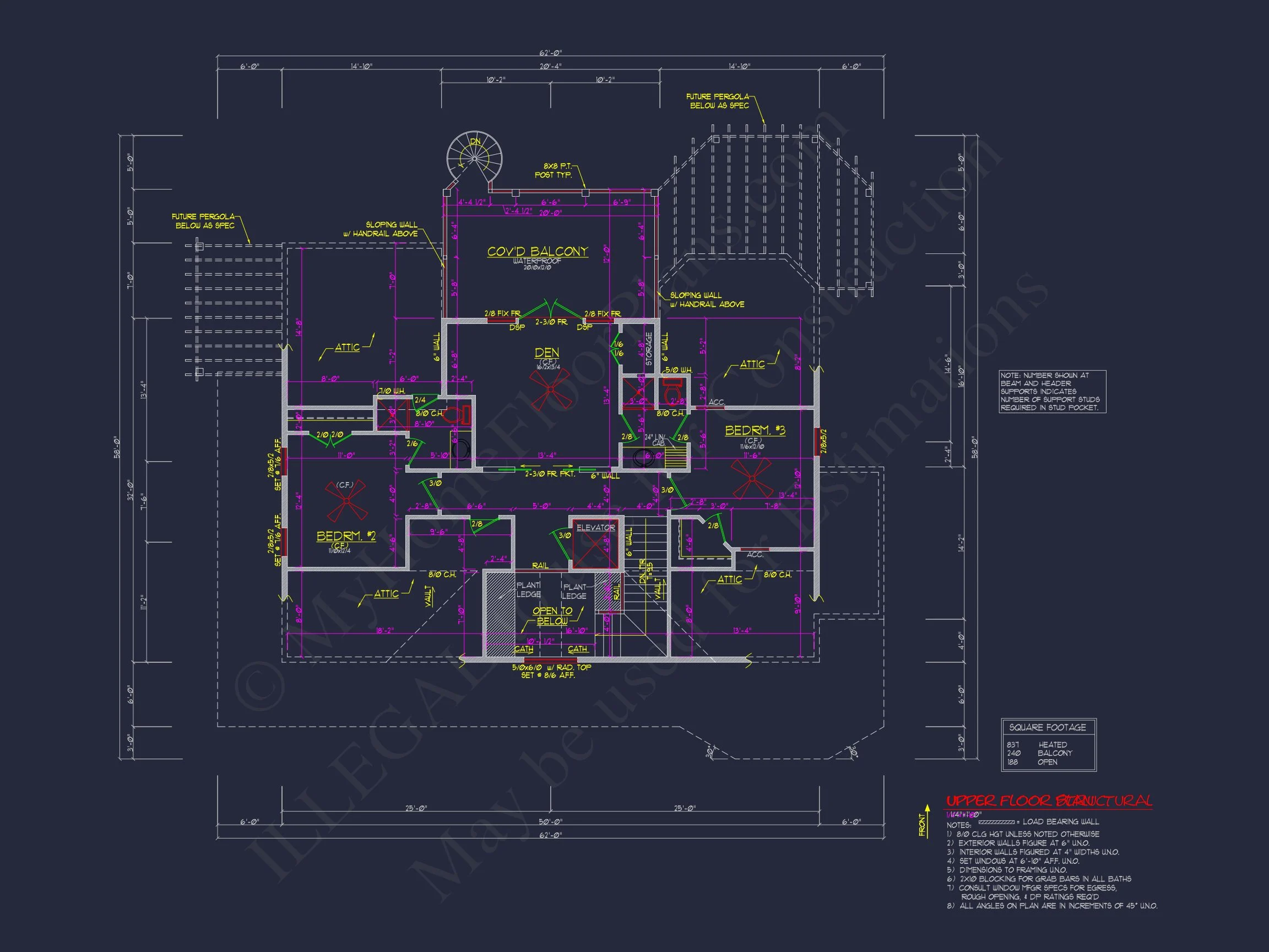 8-1383 HOUSE PLAN - Elegant Beach House Plan with Wraparound Porch and Spacious Design 15 Elegant Beach House Plan with Wrap Porch and Spacious Design