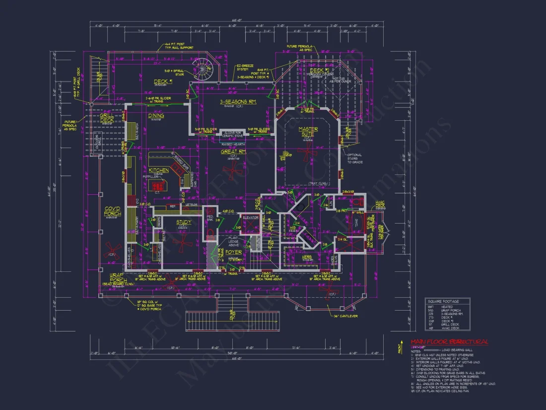 Elegant Beach House Plan with Wrap Porch and Spacious Design