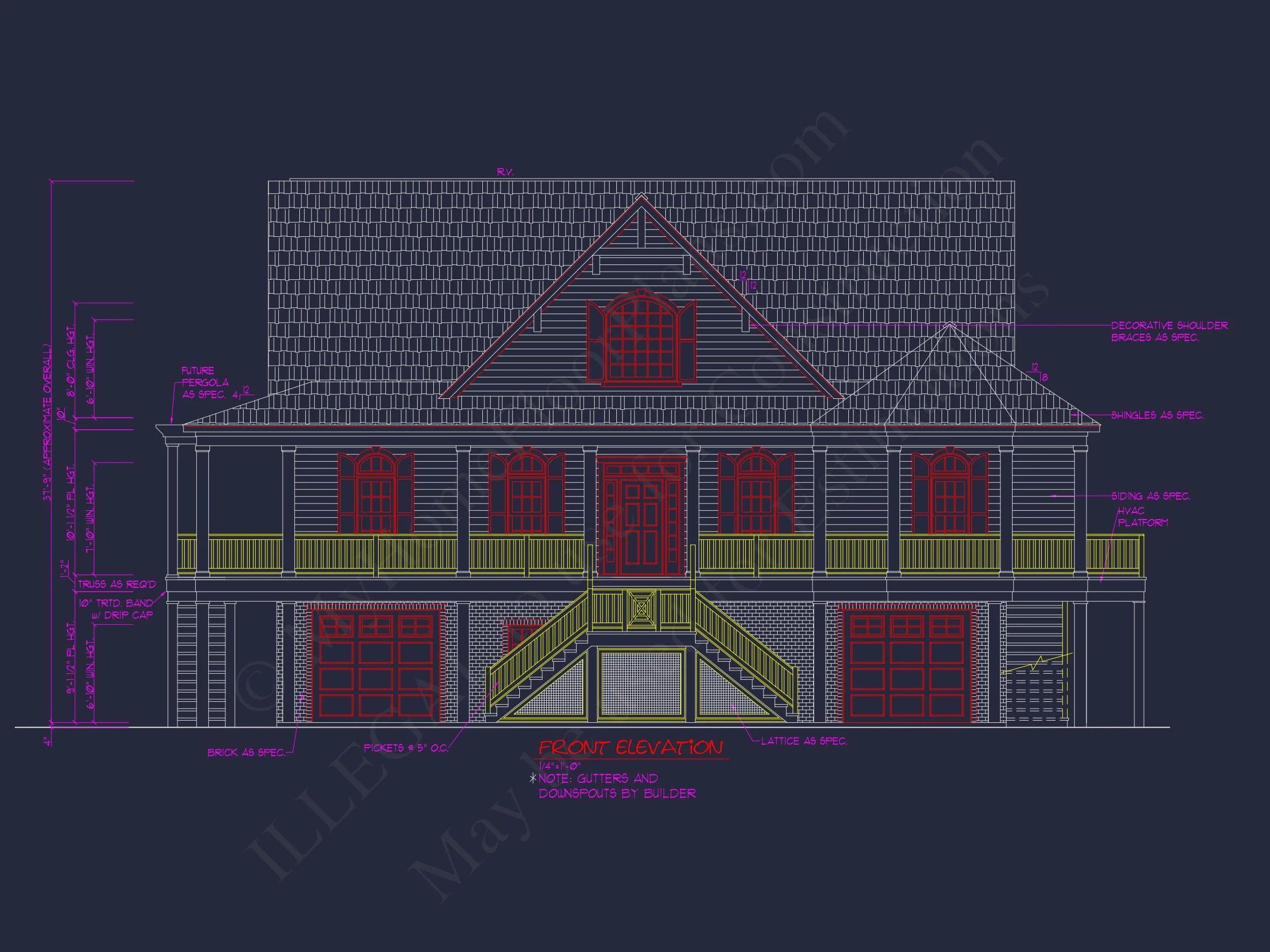 8-1383 HOUSE PLAN - Elegant Beach House Plan with Wraparound Porch and Spacious Design 10 Elegant Beach House Plan with Wrap Porch and Spacious Design