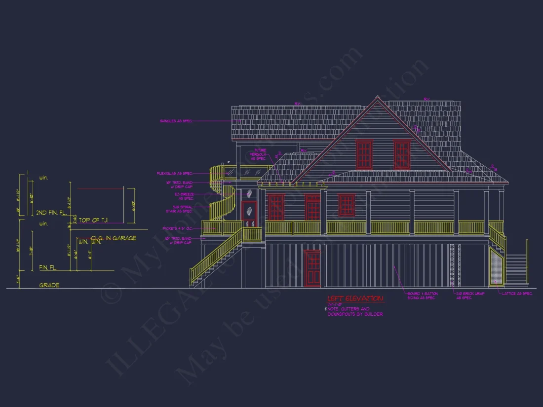 Elegant Beach House Plan with Wrap Porch and Spacious Design