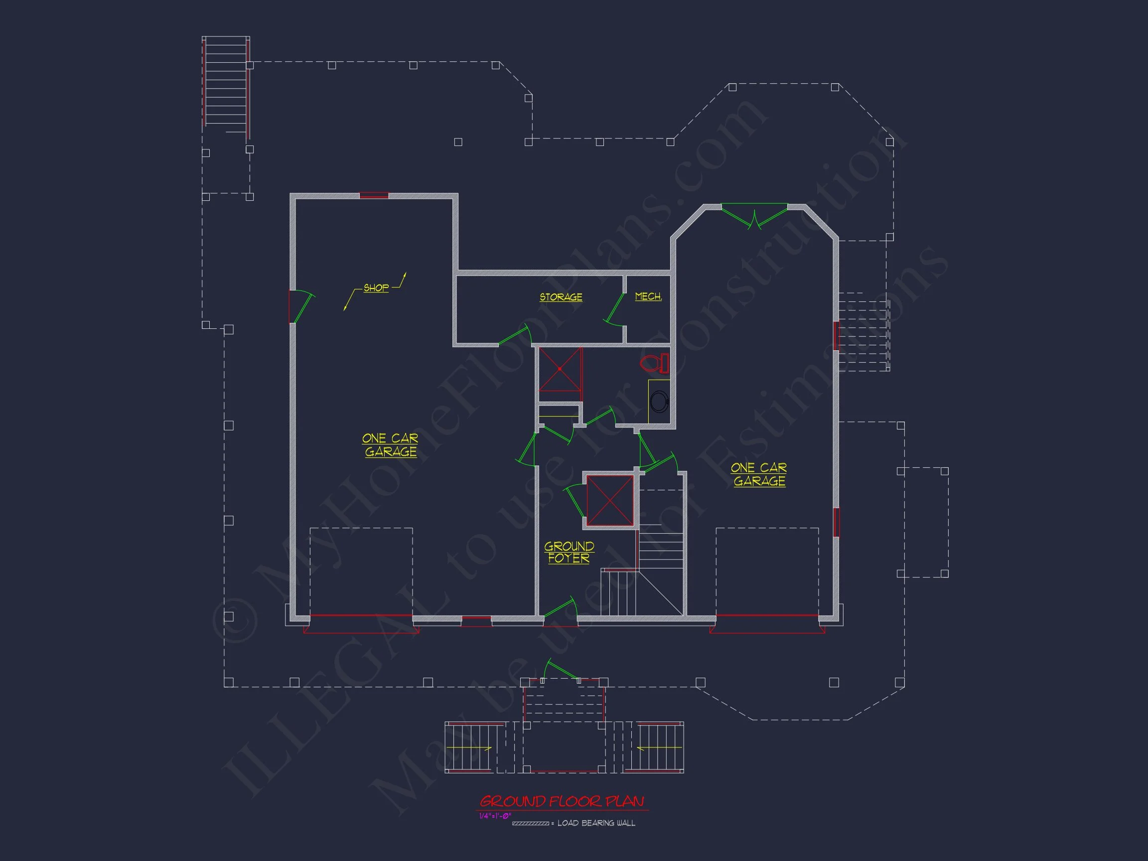 8-1383 HOUSE PLAN - Elegant Beach House Plan with Wraparound Porch and Spacious Design 6 Elegant Beach House Plan with Wrap Porch and Spacious Design