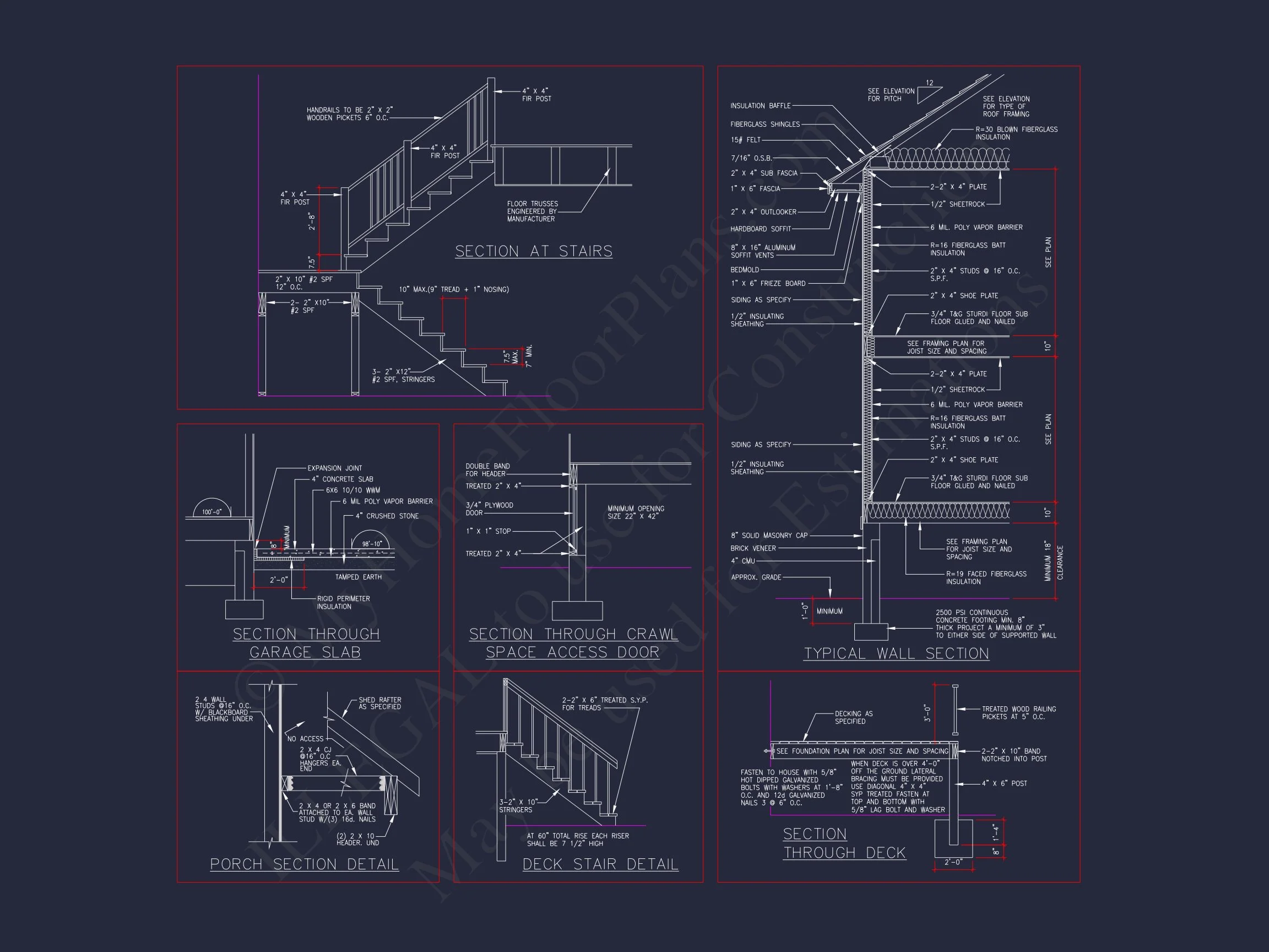 8-1374 HOUSE PLAN - Beautiful 2-story house plan featuring 3 bedrooms, 3 baths, 2,212 heated sq. ft. 26 Beautiful 2-Story house Floor Plan with 3 Bedrooms and CAD Designs