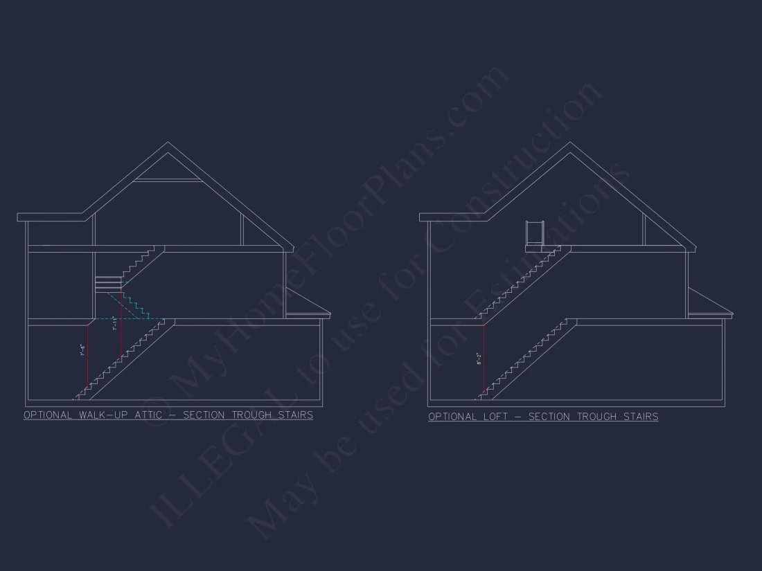 Beautiful 2-Story house Floor Plan with 3 Bedrooms and CAD Designs