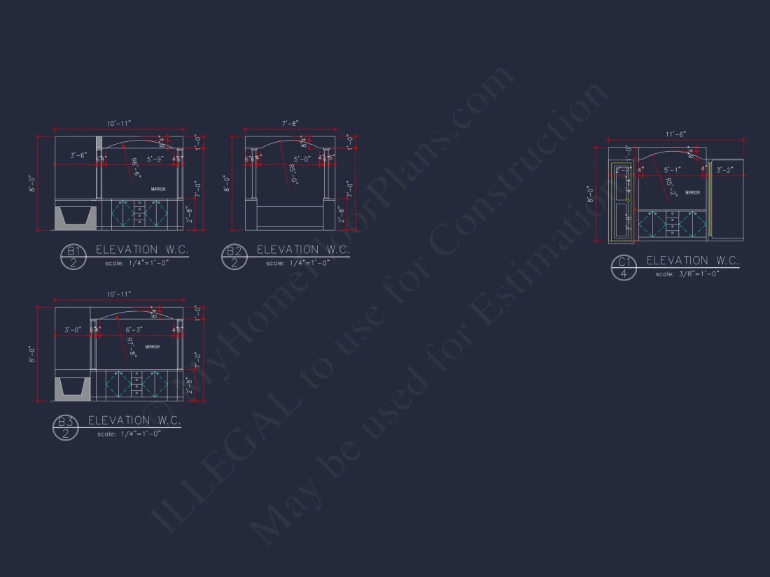 Beautiful 2-Story house Floor Plan with 3 Bedrooms and CAD Designs
