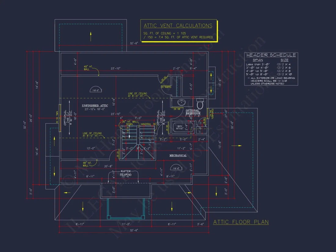 Beautiful 2-Story house Floor Plan with 3 Bedrooms and CAD Designs