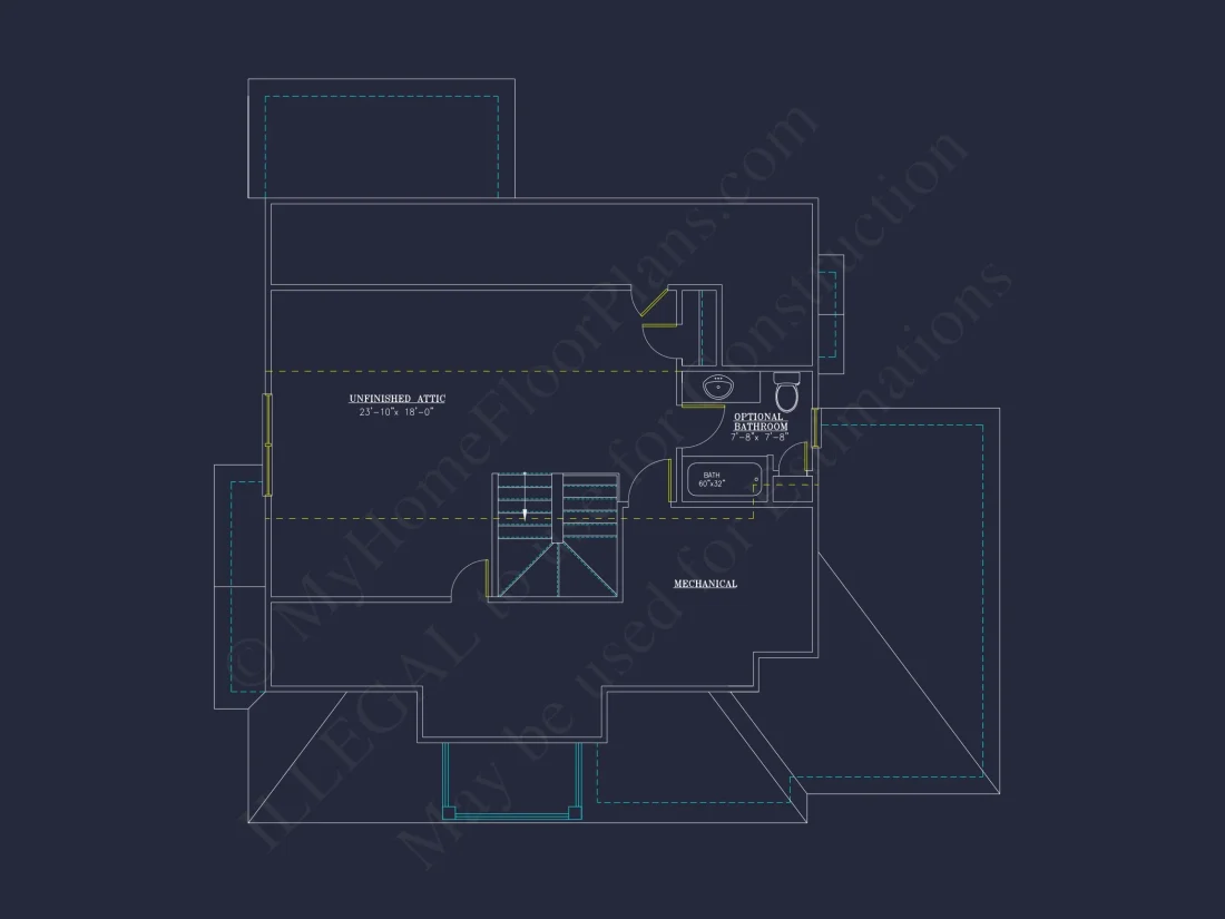 Beautiful 2-Story house Floor Plan with 3 Bedrooms and CAD Designs