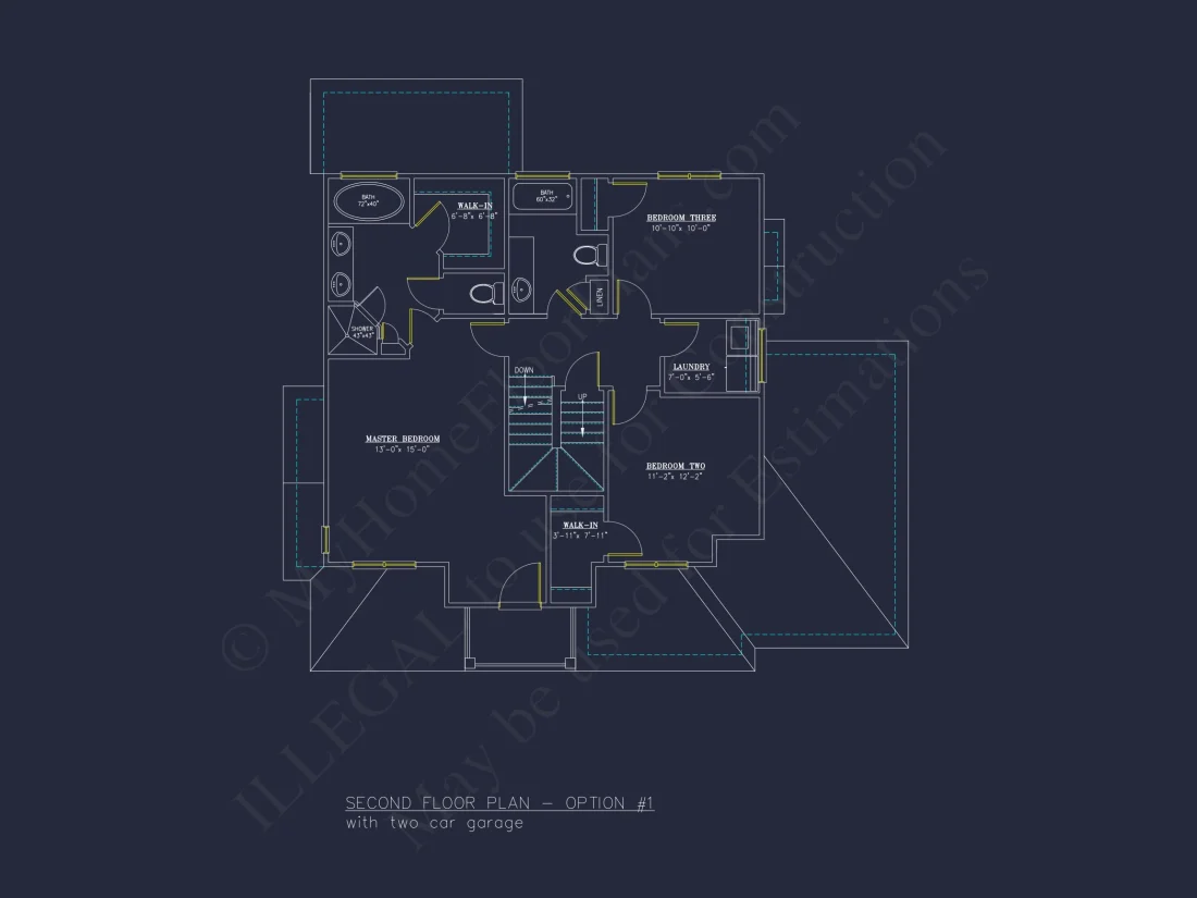 Beautiful 2-Story house Floor Plan with 3 Bedrooms and CAD Designs