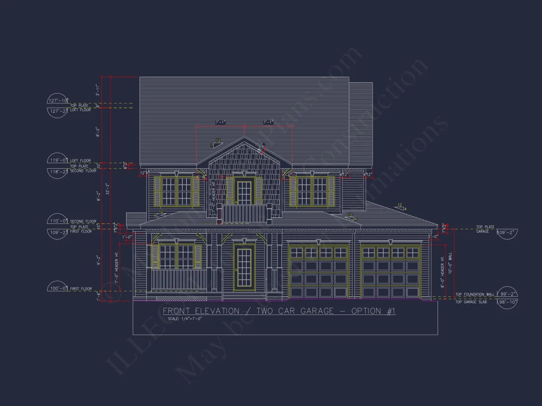 Beautiful 2-Story house Floor Plan with 3 Bedrooms and CAD Designs