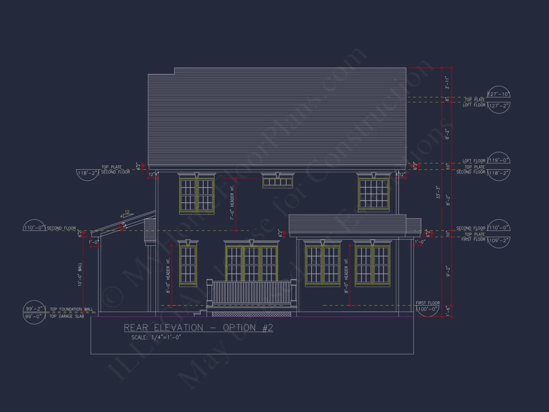 Beautiful 2-Story house Floor Plan with 3 Bedrooms and CAD Designs