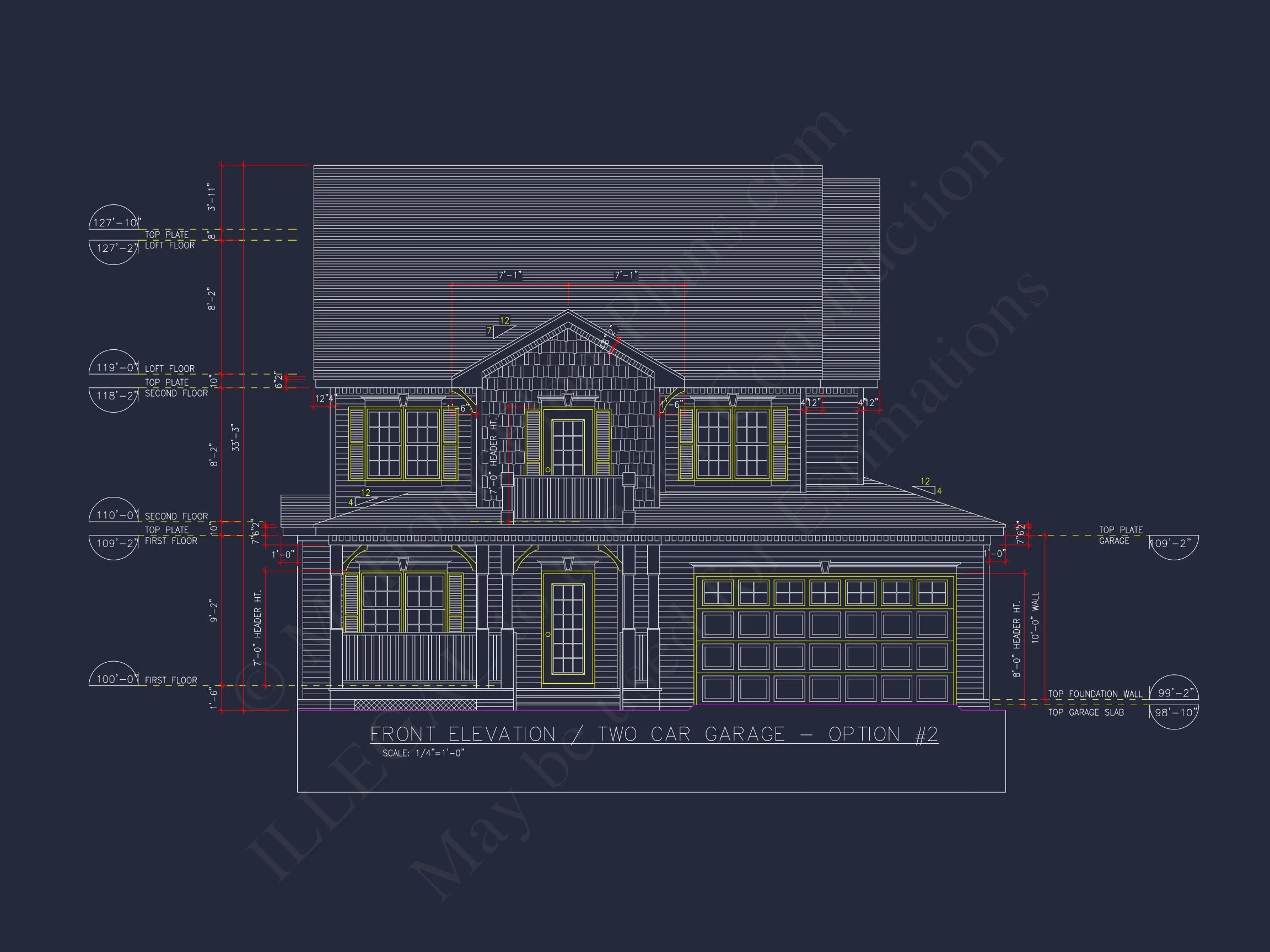 8-1374 HOUSE PLAN - Beautiful 2-story house plan featuring 3 bedrooms, 3 baths, 2,212 heated sq. ft. 3 Beautiful 2-Story house Floor Plan with 3 Bedrooms and CAD Designs