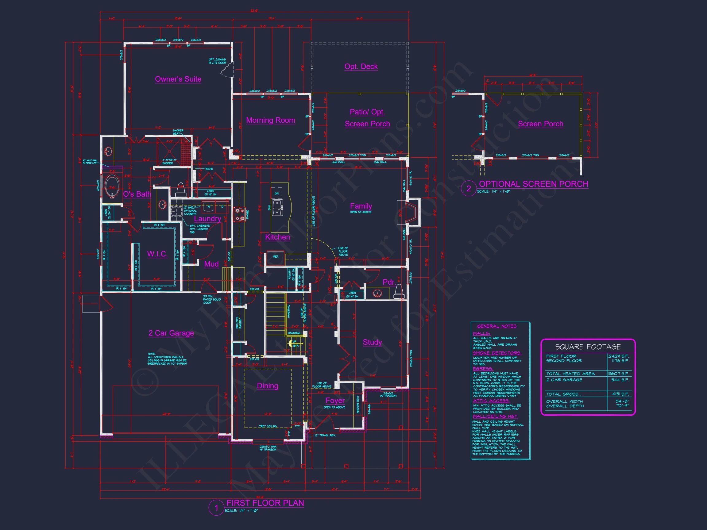 Spacious house Plan with Detailed CAD Architecture and Designs