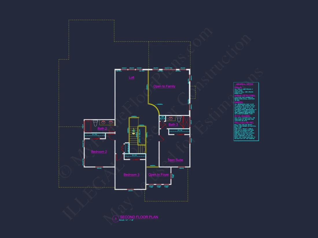 Spacious house Plan with Detailed CAD Architecture and Designs