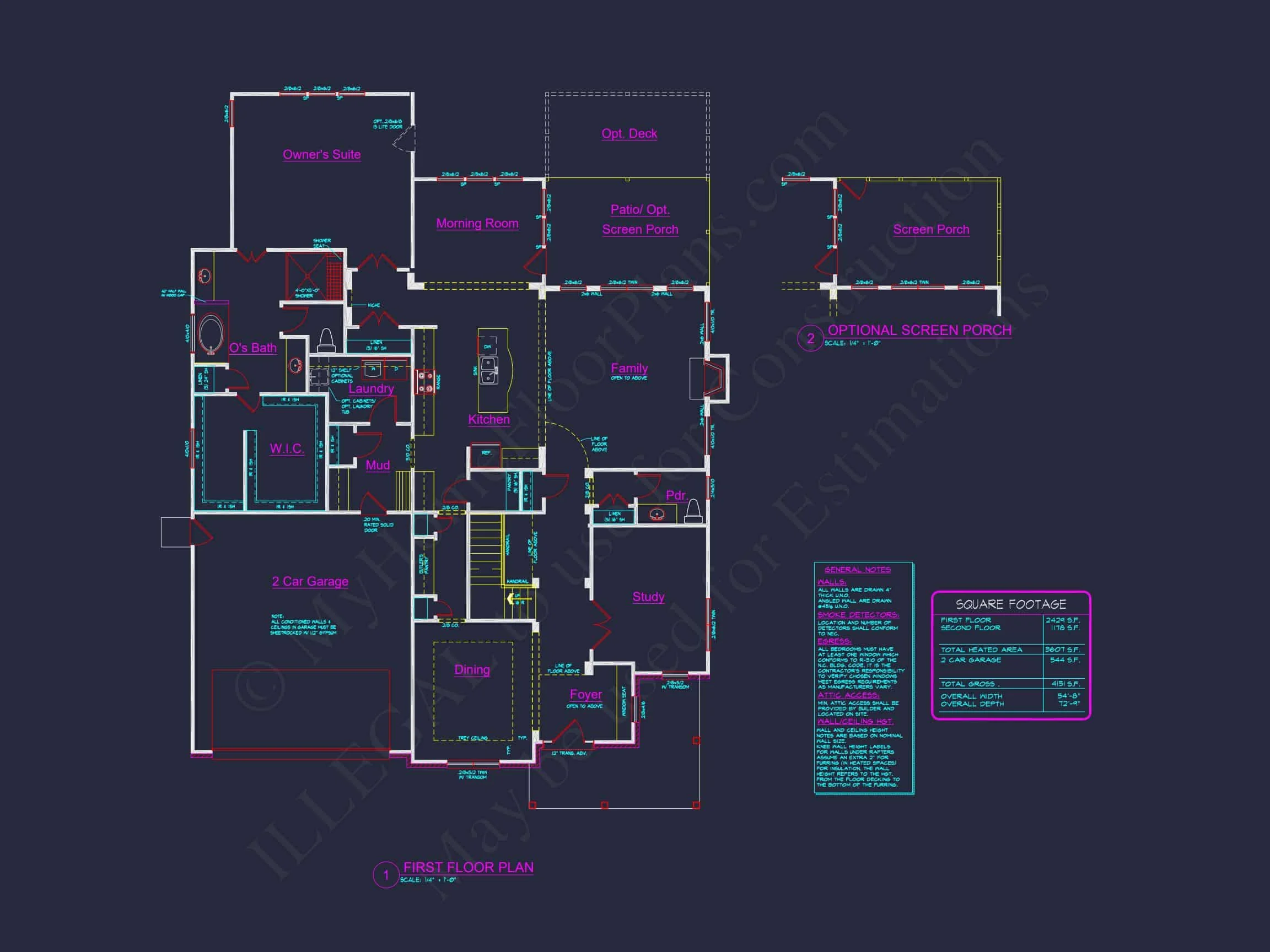 Spacious house Plan with Detailed CAD Architecture and Designs
