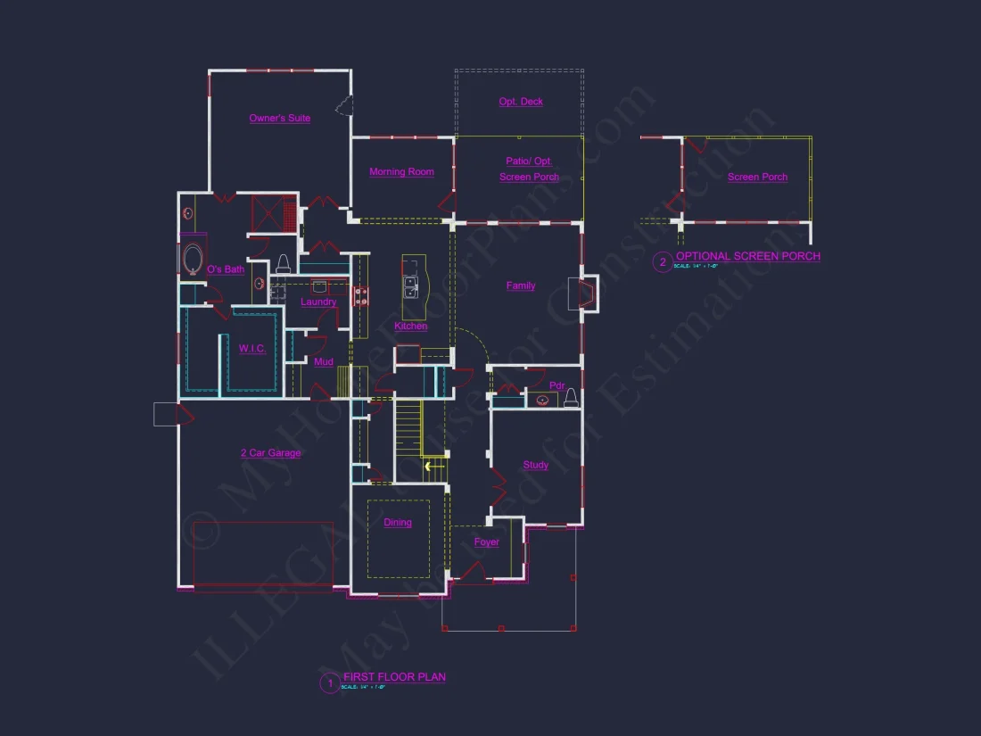 Spacious house Plan with Detailed CAD Architecture and Designs