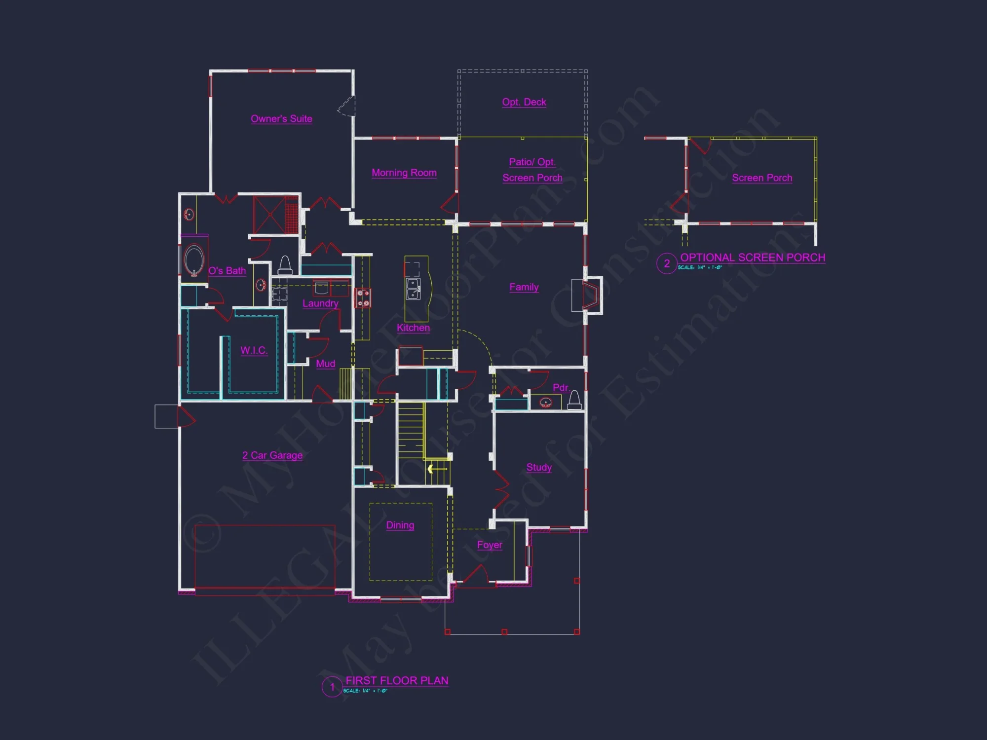 Spacious house Plan with Detailed CAD Architecture and Designs