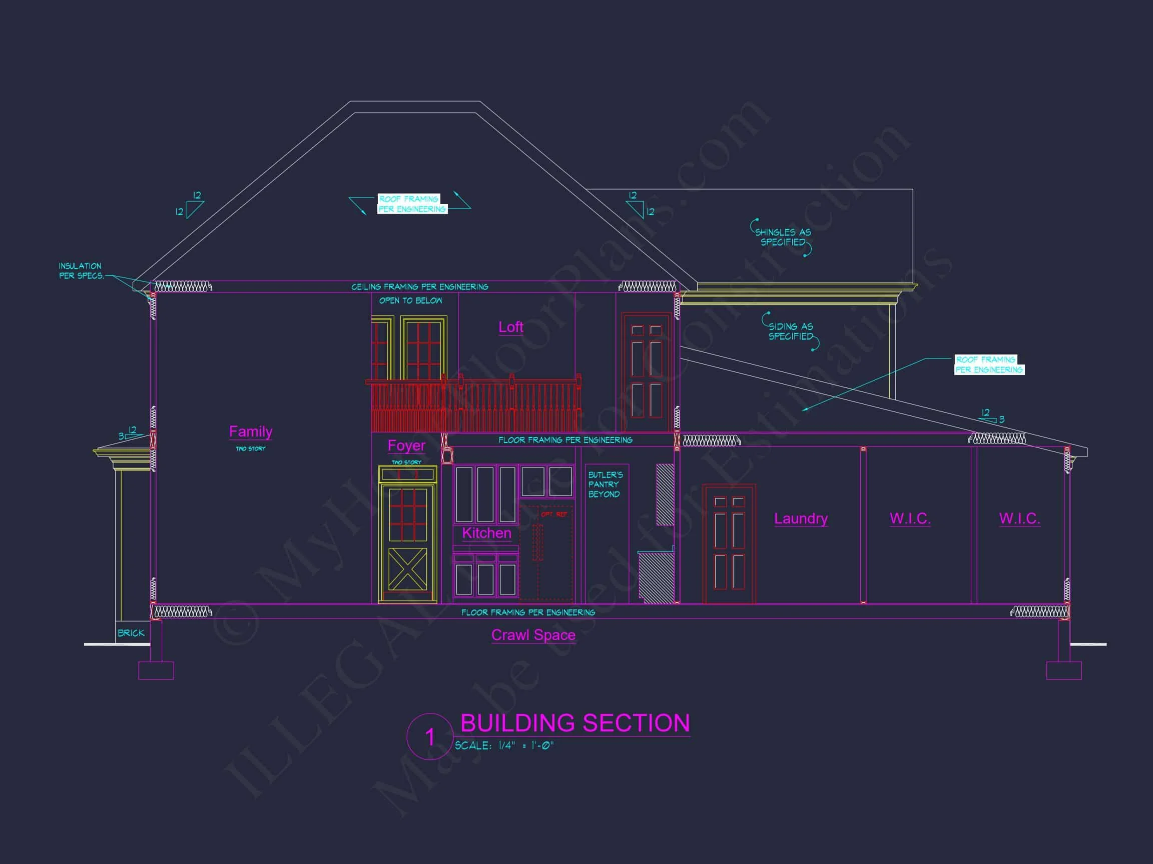Spacious house Plan with Detailed CAD Architecture and Designs