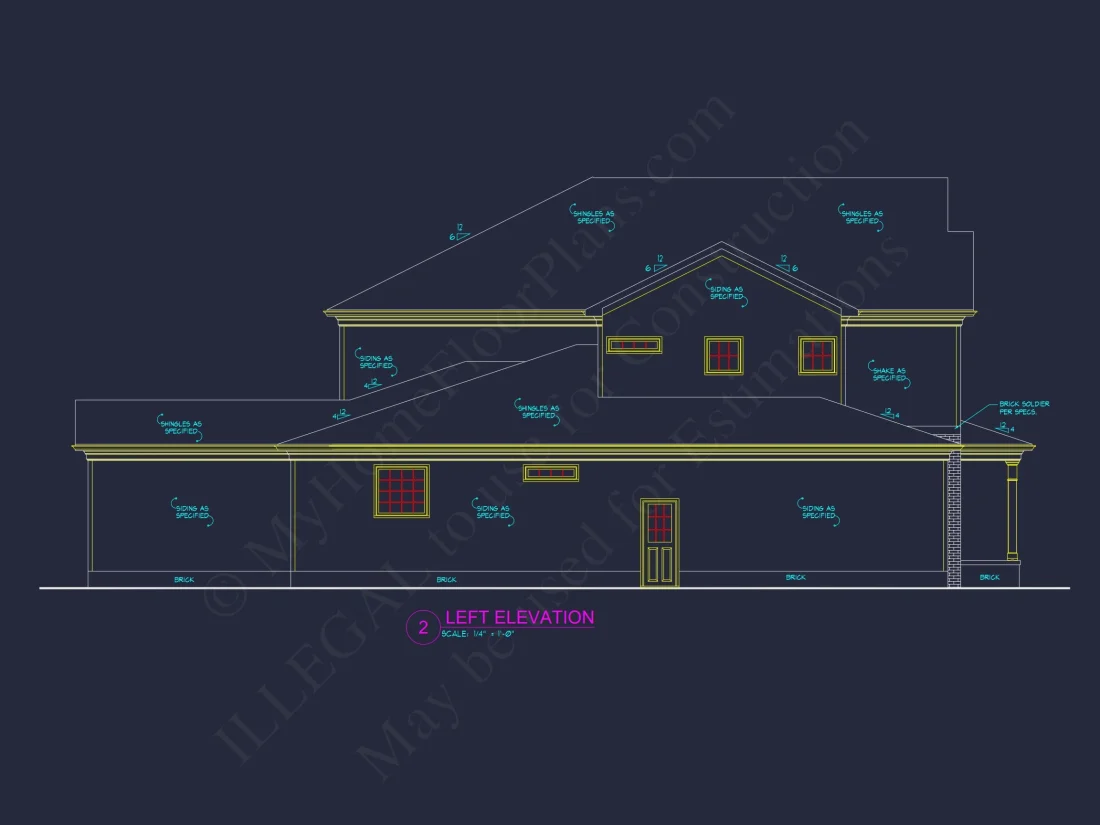 Spacious house Plan with Detailed CAD Architecture and Designs