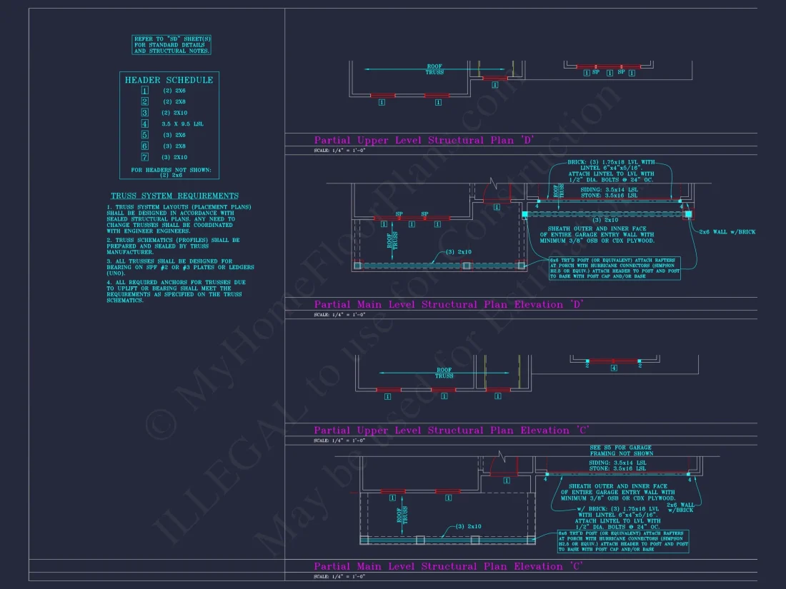 Beautiful 2-Story house Plan with 4 Bedrooms and CAD Blueprints