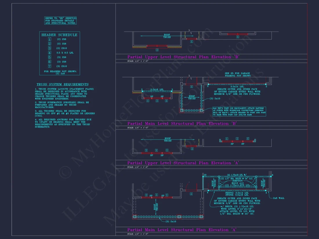 Beautiful 2-Story house Plan with 4 Bedrooms and CAD Blueprints