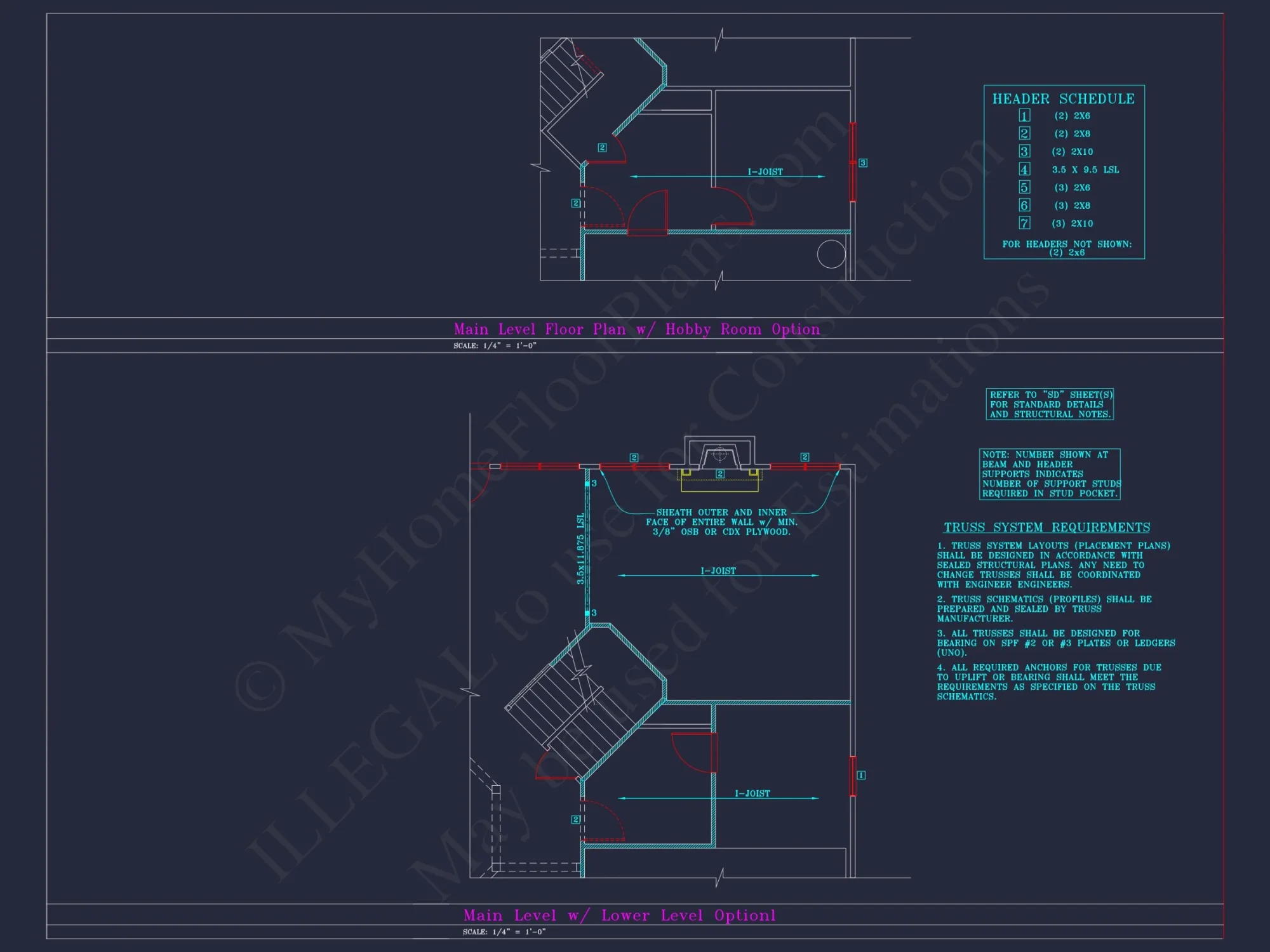 Beautiful 2-Story house Plan with 4 Bedrooms and CAD Blueprints