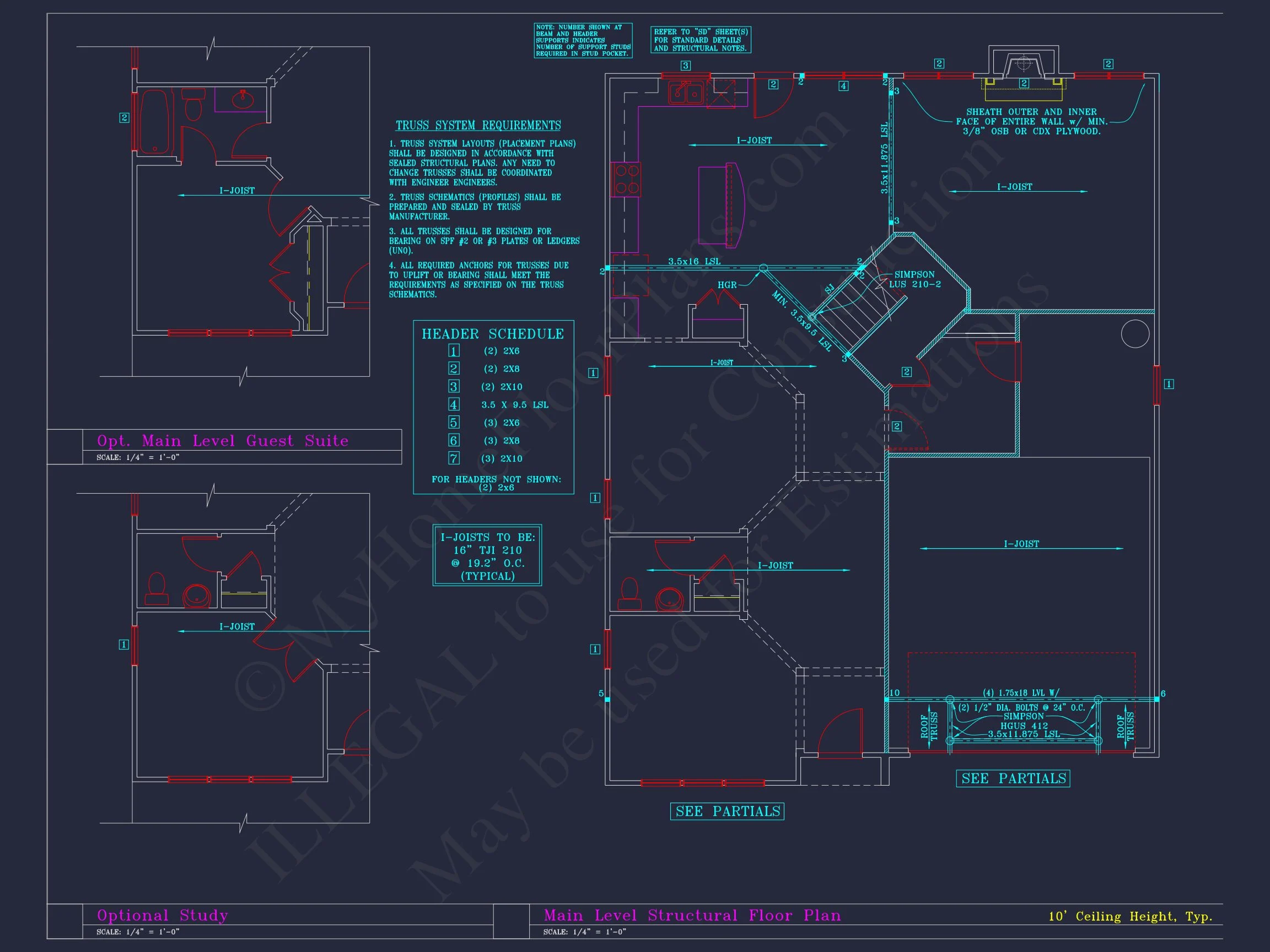 Beautiful 2-Story house Plan with 4 Bedrooms and CAD Blueprints