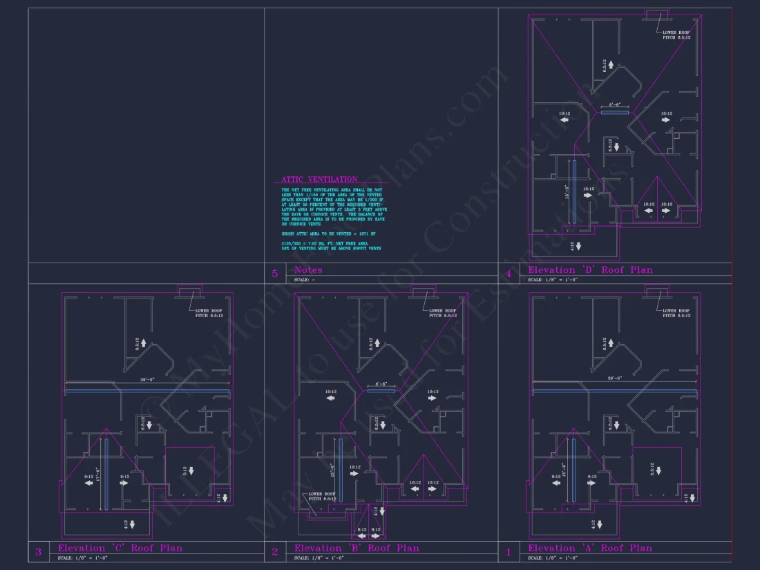 Beautiful 2-Story house Plan with 4 Bedrooms and CAD Blueprints