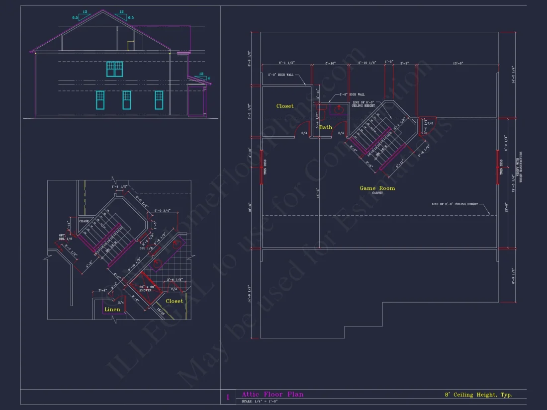 Beautiful 2-Story house Plan with 4 Bedrooms and CAD Blueprints