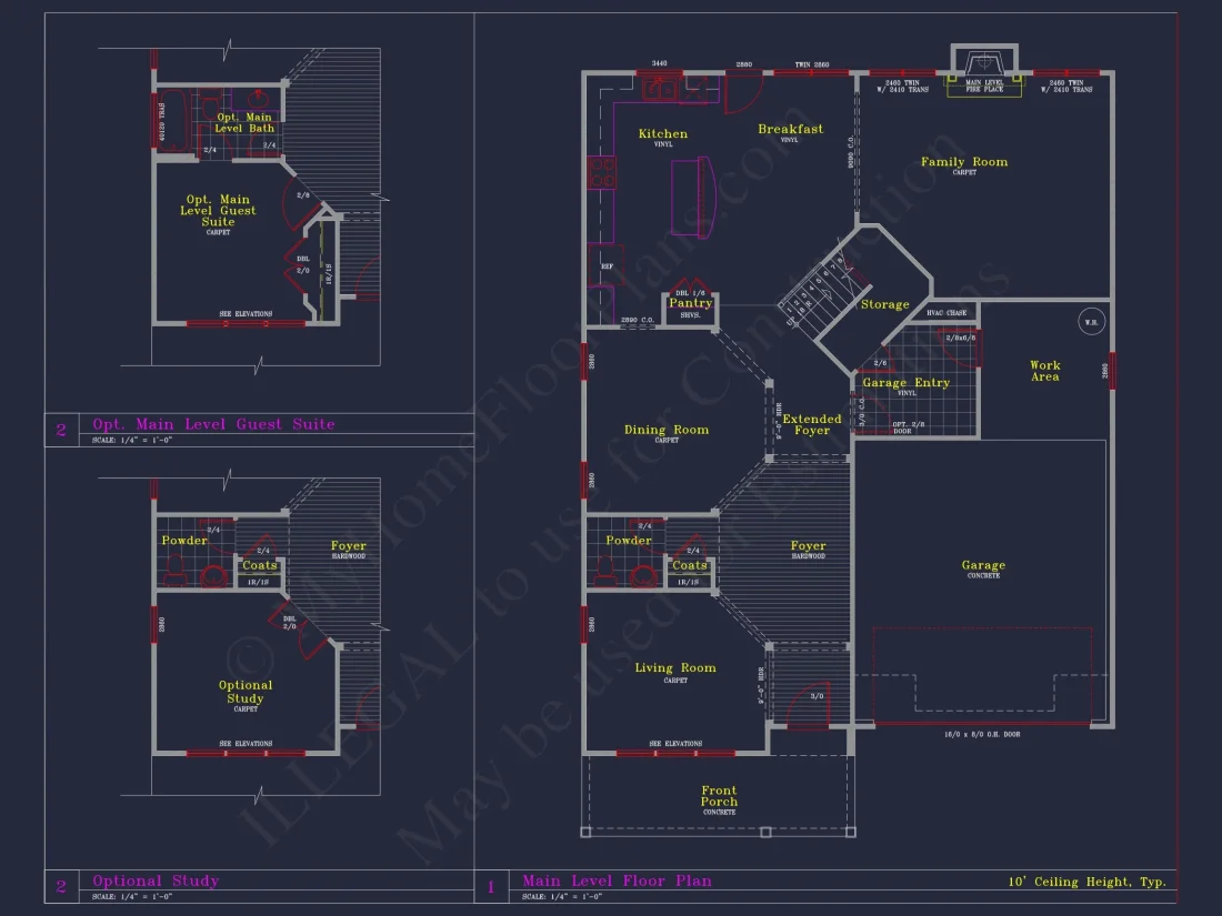 Beautiful 2-Story house Plan with 4 Bedrooms and CAD Blueprints