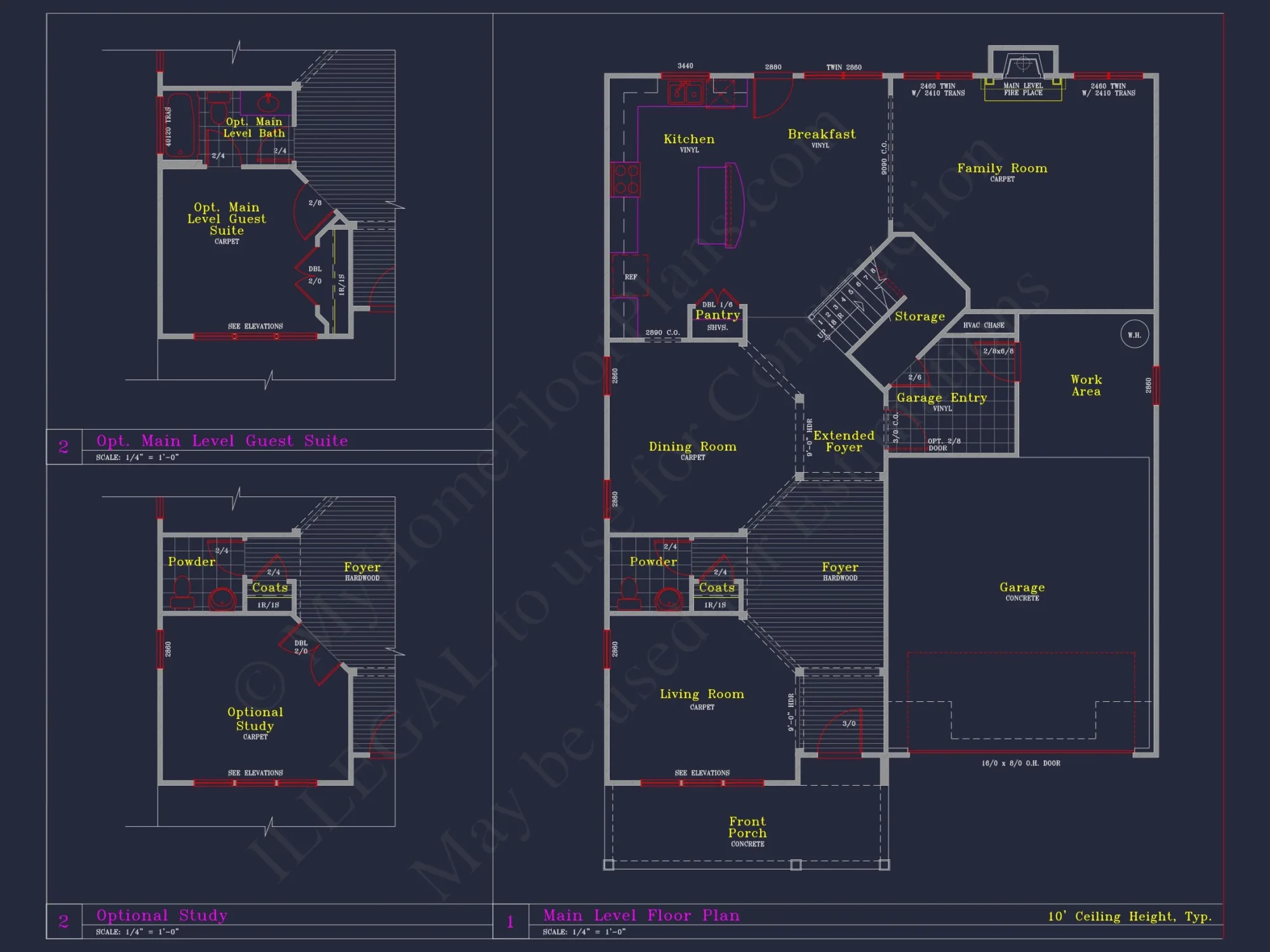 Beautiful 2-Story house Plan with 4 Bedrooms and CAD Blueprints