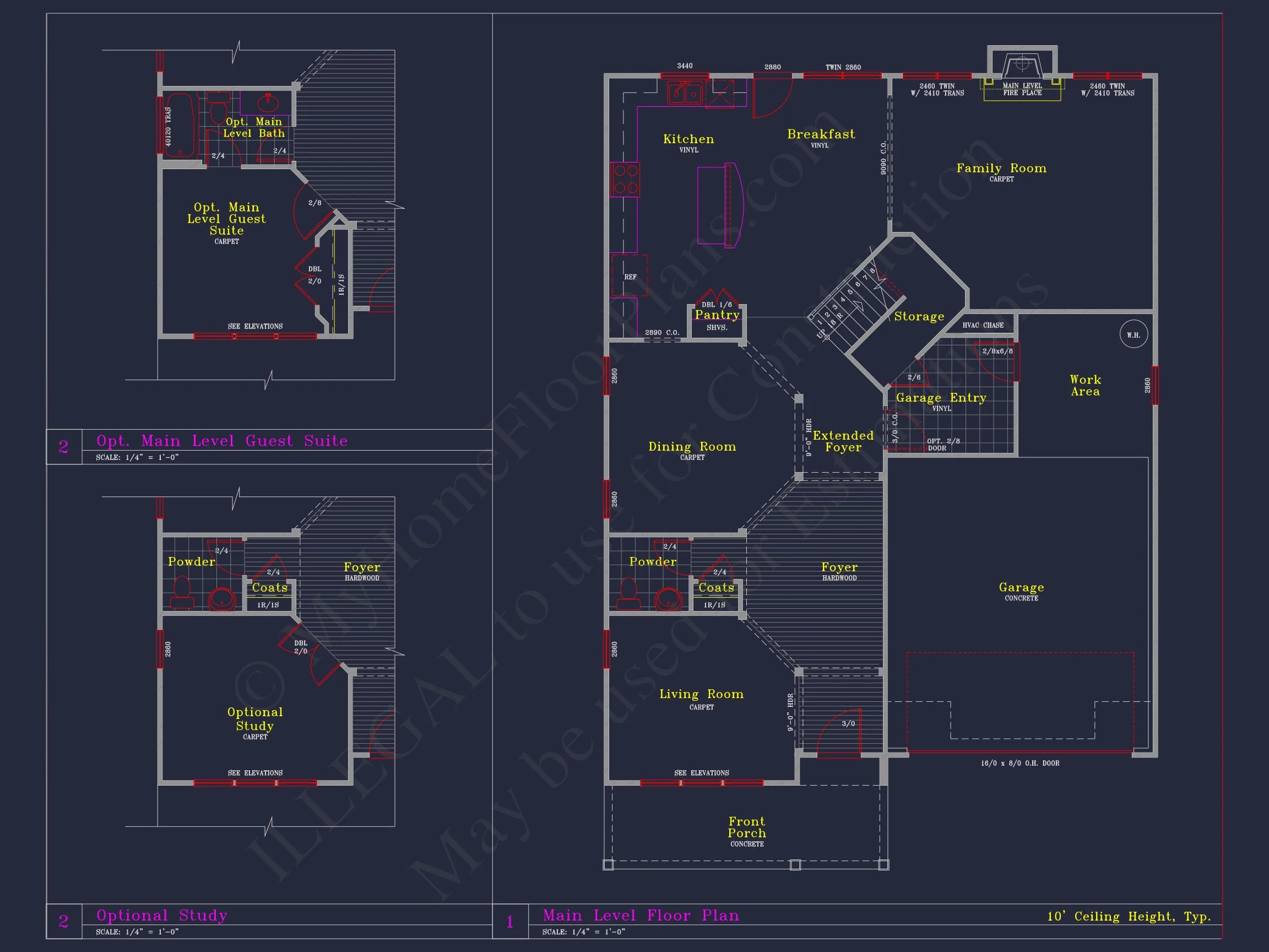 Beautiful 2-Story house Plan with 4 Bedrooms and CAD Blueprints