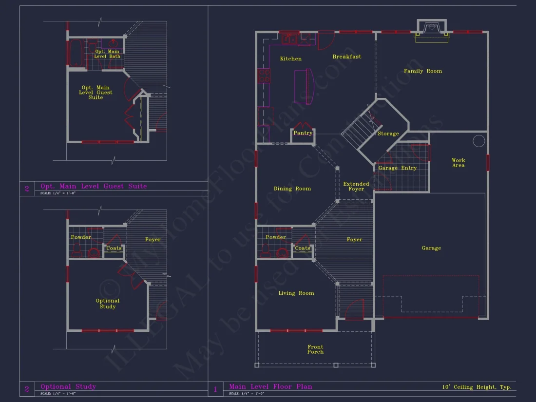 Beautiful 2-Story house Plan with 4 Bedrooms and CAD Blueprints