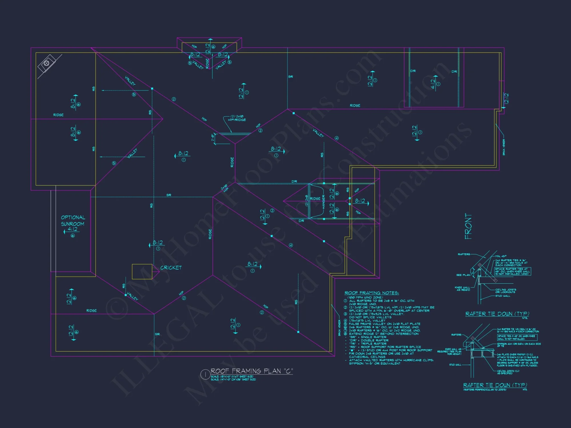 Modern 2-Story house Design with 3 Bedrooms and Garage – CAD Blueprint
