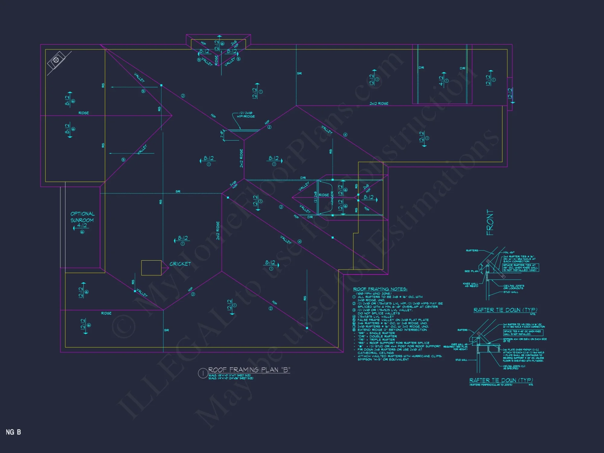 Modern 2-Story house Design with 3 Bedrooms and Garage – CAD Blueprint