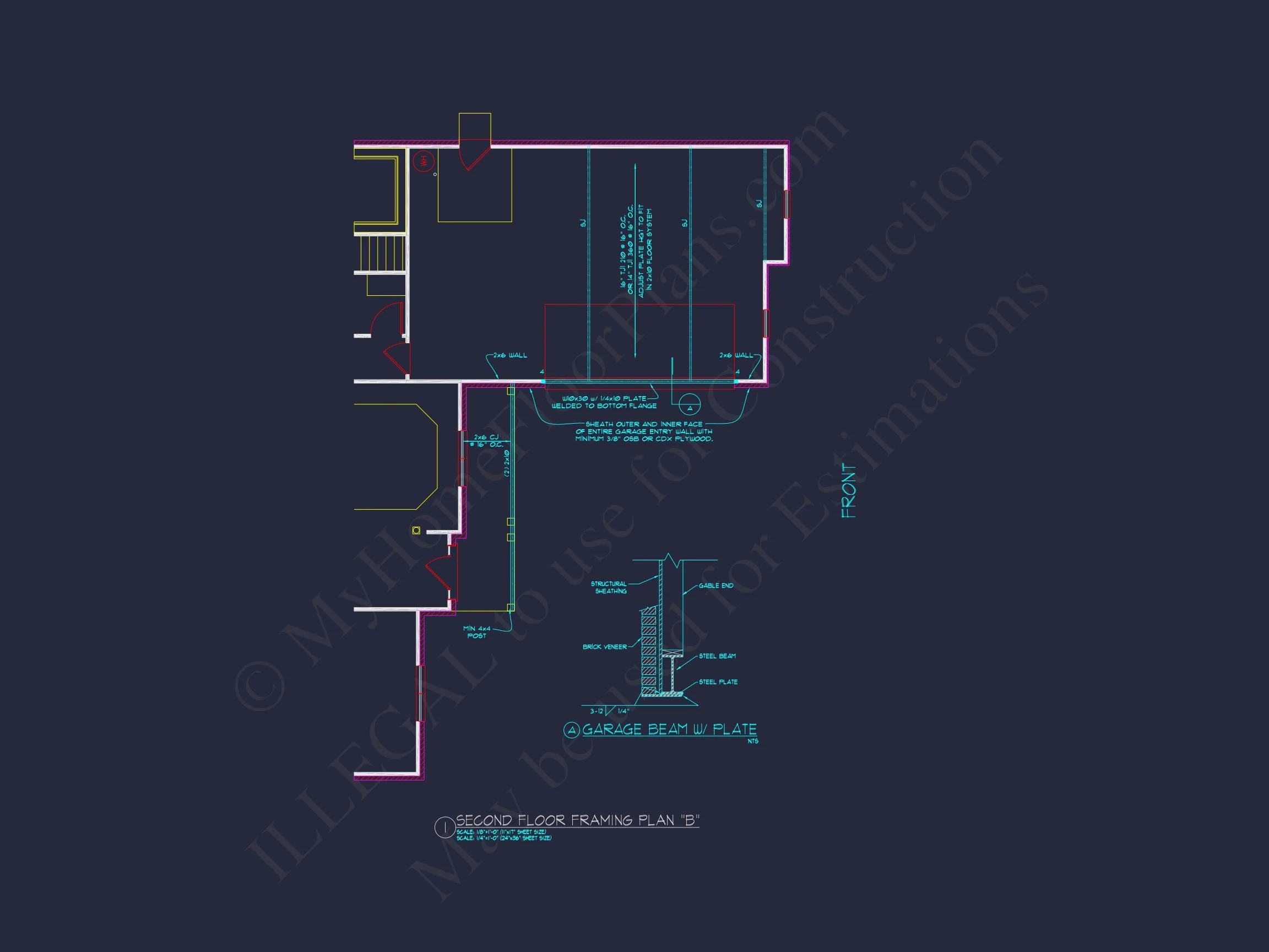 8-1319 HOUSE PLAN - Modern 2-Story House Design with 3 Bedrooms and Garage – CAD Blueprint 26 Modern 2-Story house Design with 3 Bedrooms and Garage – CAD Blueprint